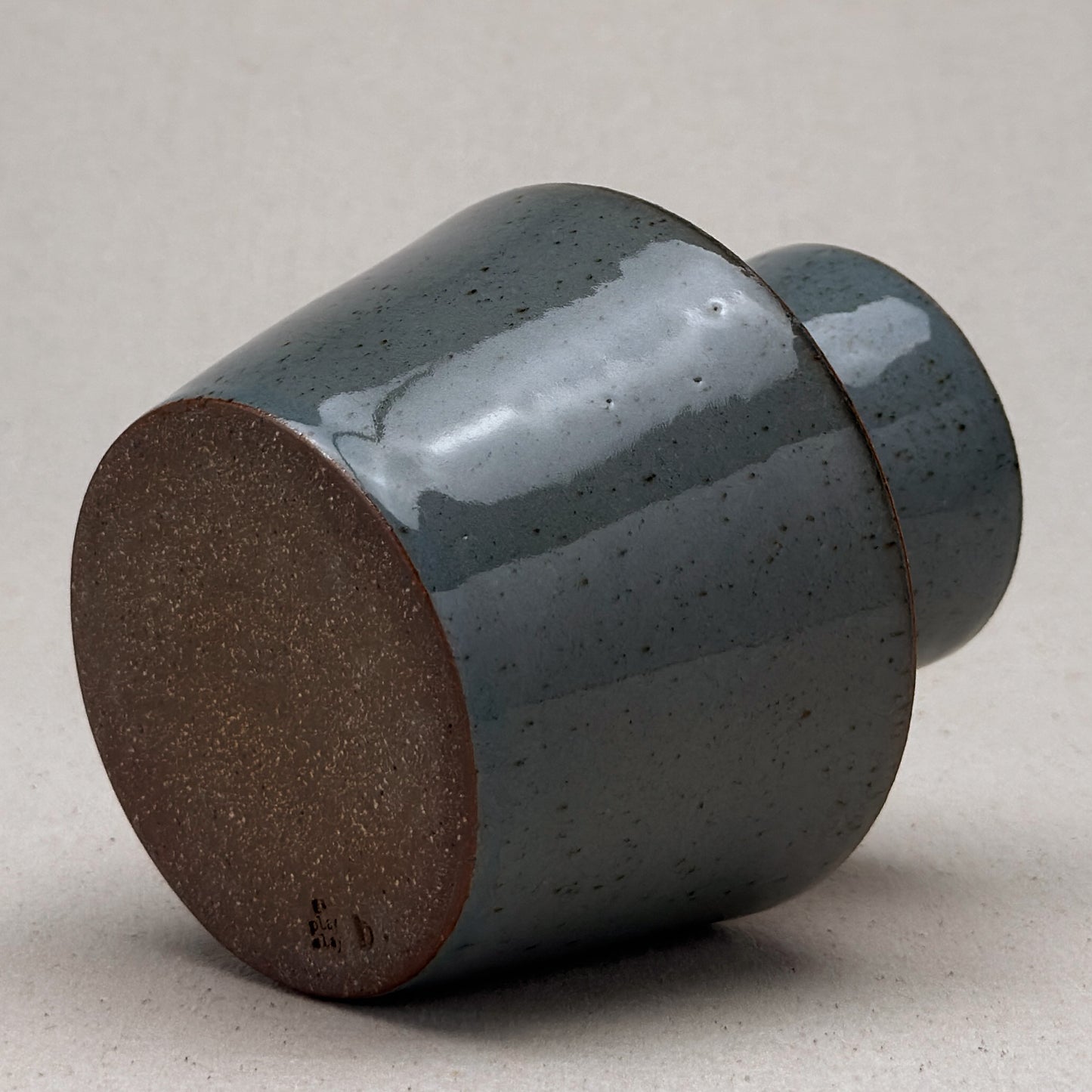 Medium Speckled Blue Angular Vase