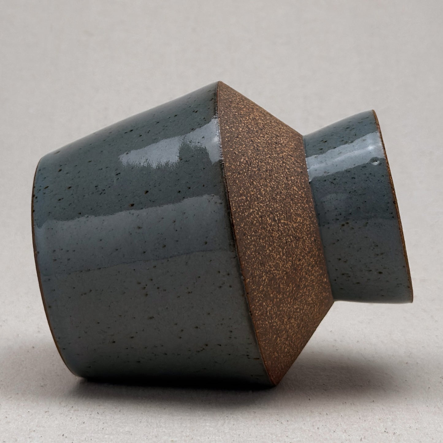 Medium Speckled Blue Angular Vase