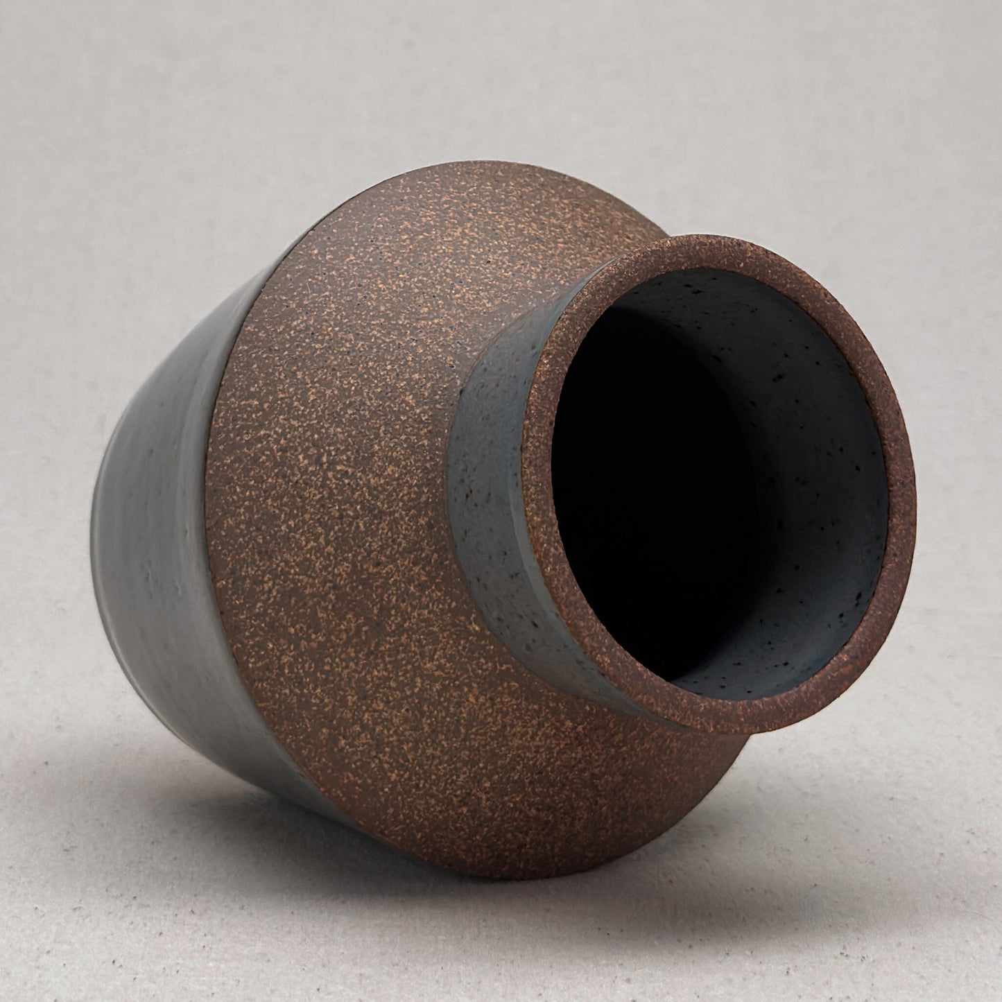 Medium Speckled Blue Angular Vase