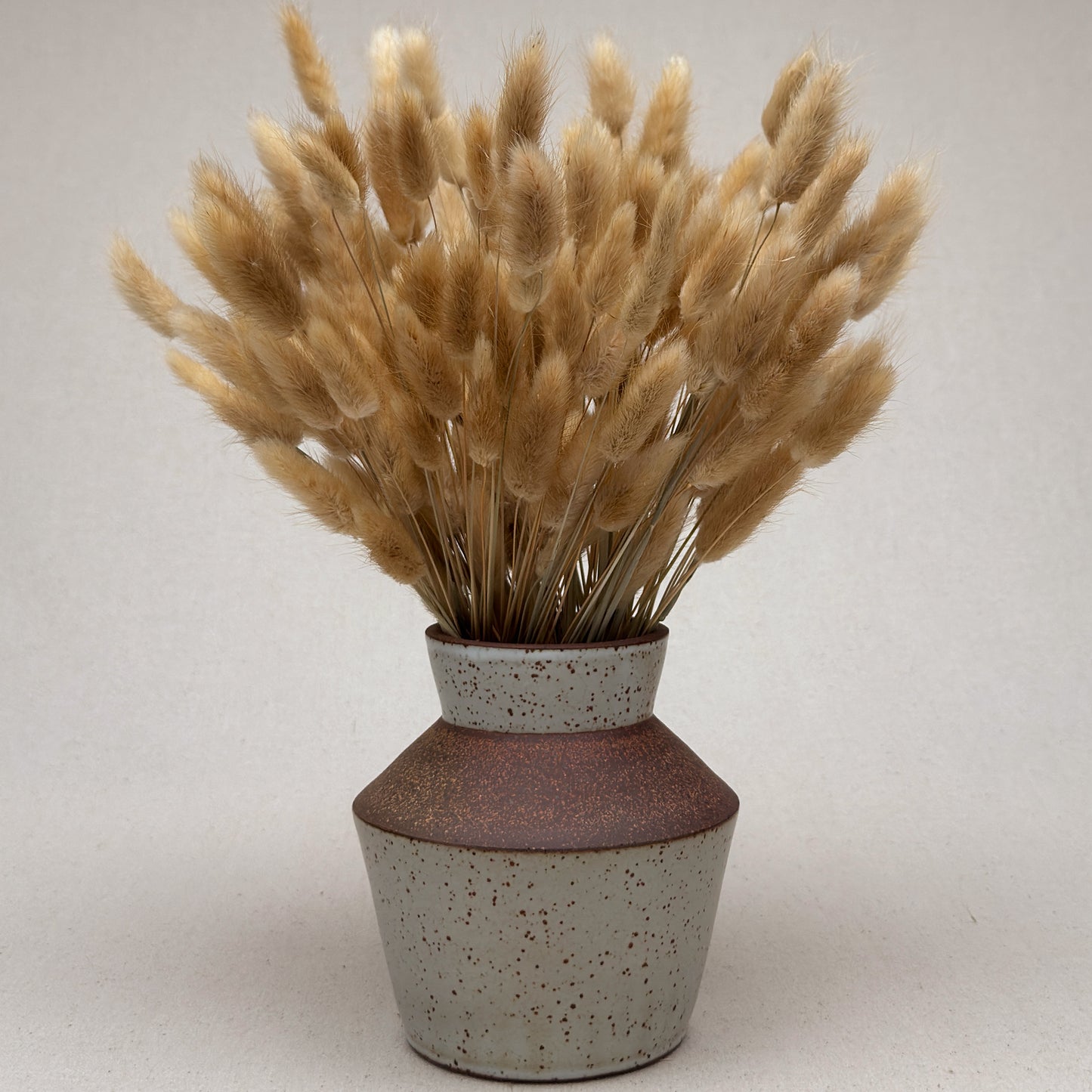 Medium Speckled White Angular Vase