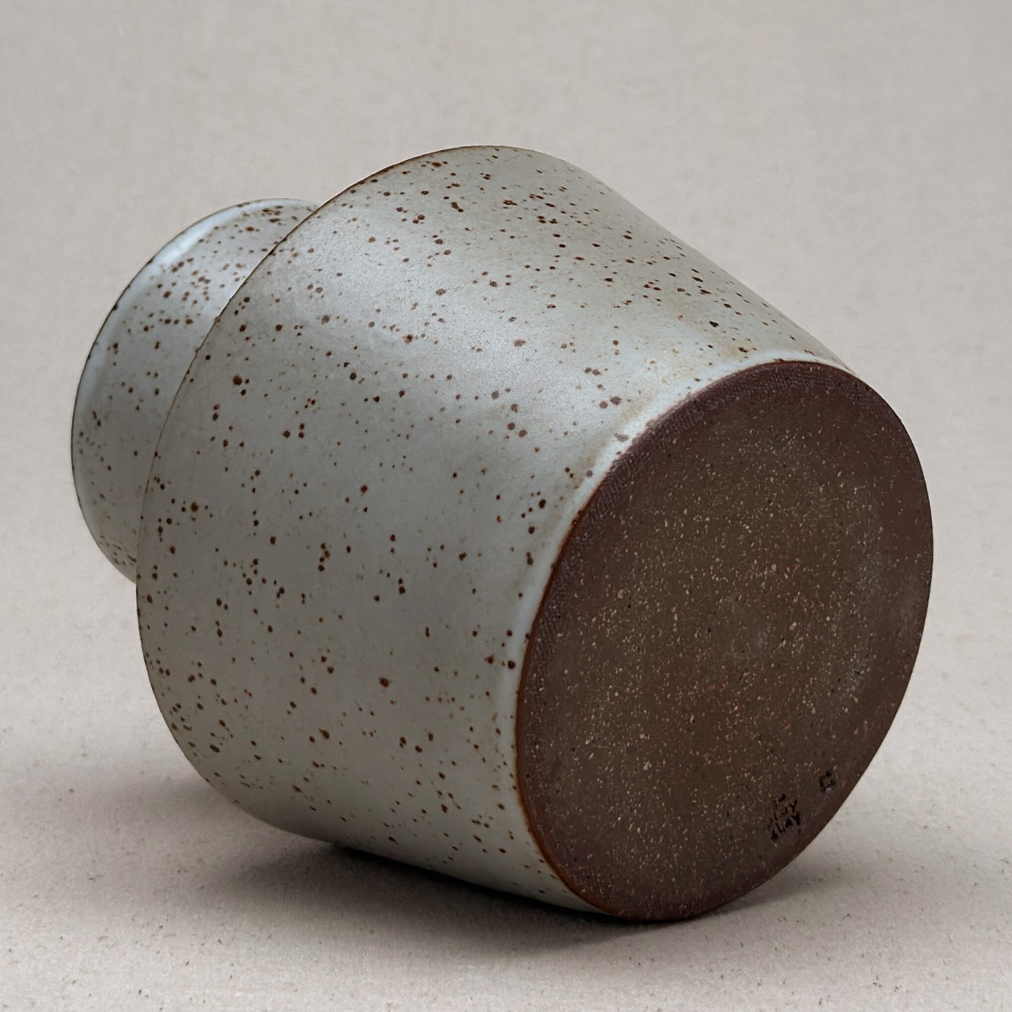 Medium Speckled White Angular Vase