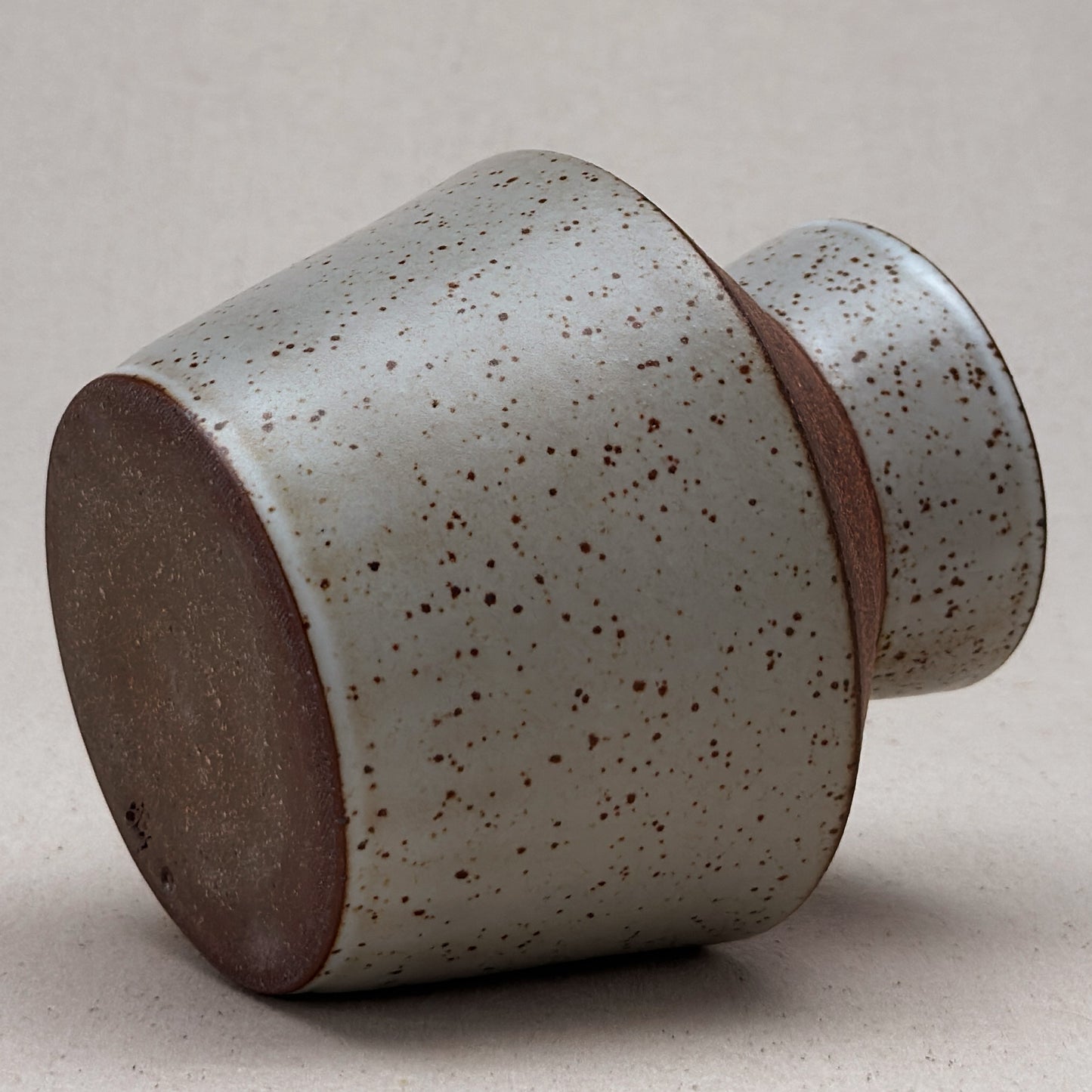 Medium Speckled White Angular Vase