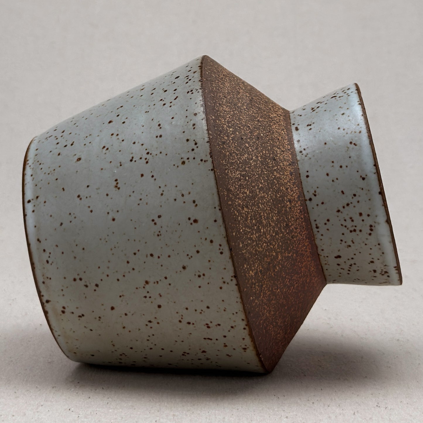 Medium Speckled White Angular Vase