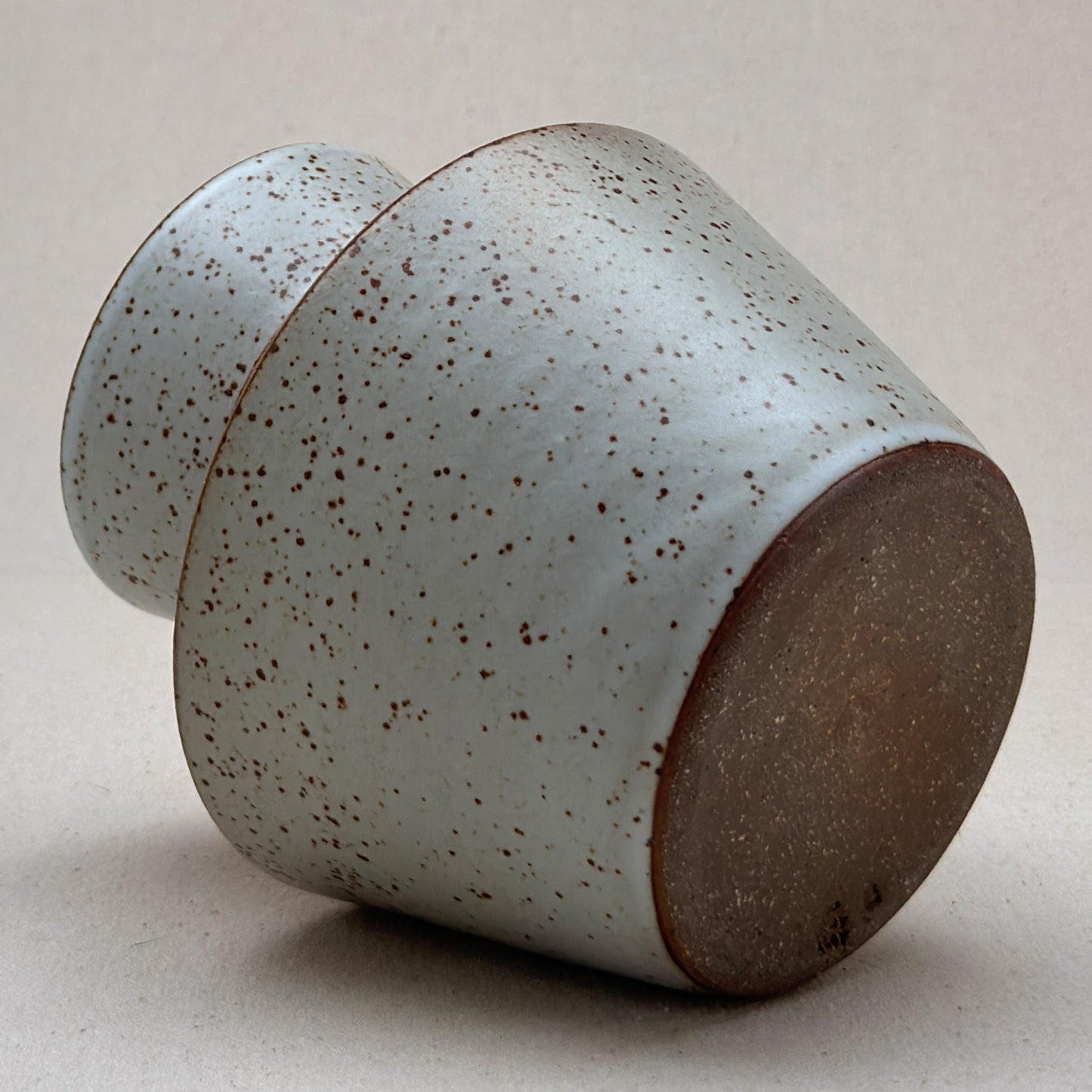 Medium Speckled White Angular Vase