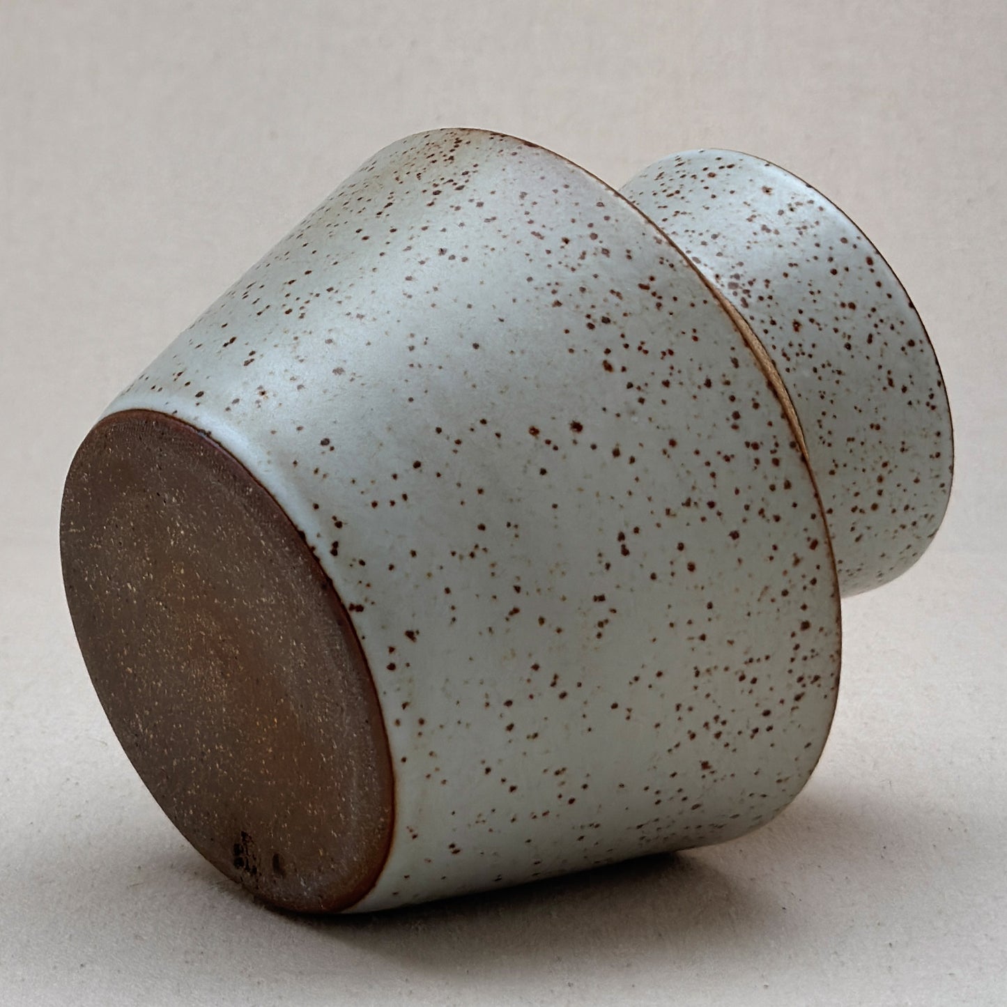 Medium Speckled White Angular Vase