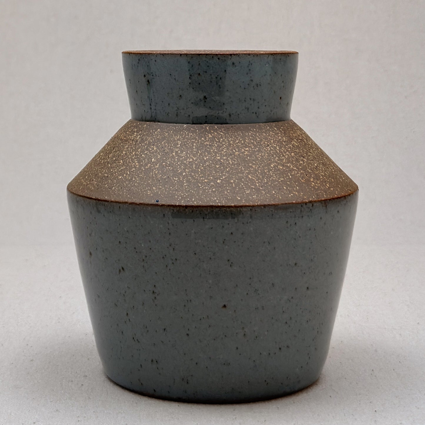 Medium Speckled Blue Angular Vase