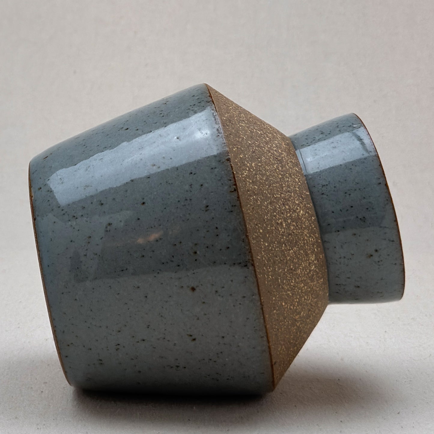 Medium Speckled Blue Angular Vase