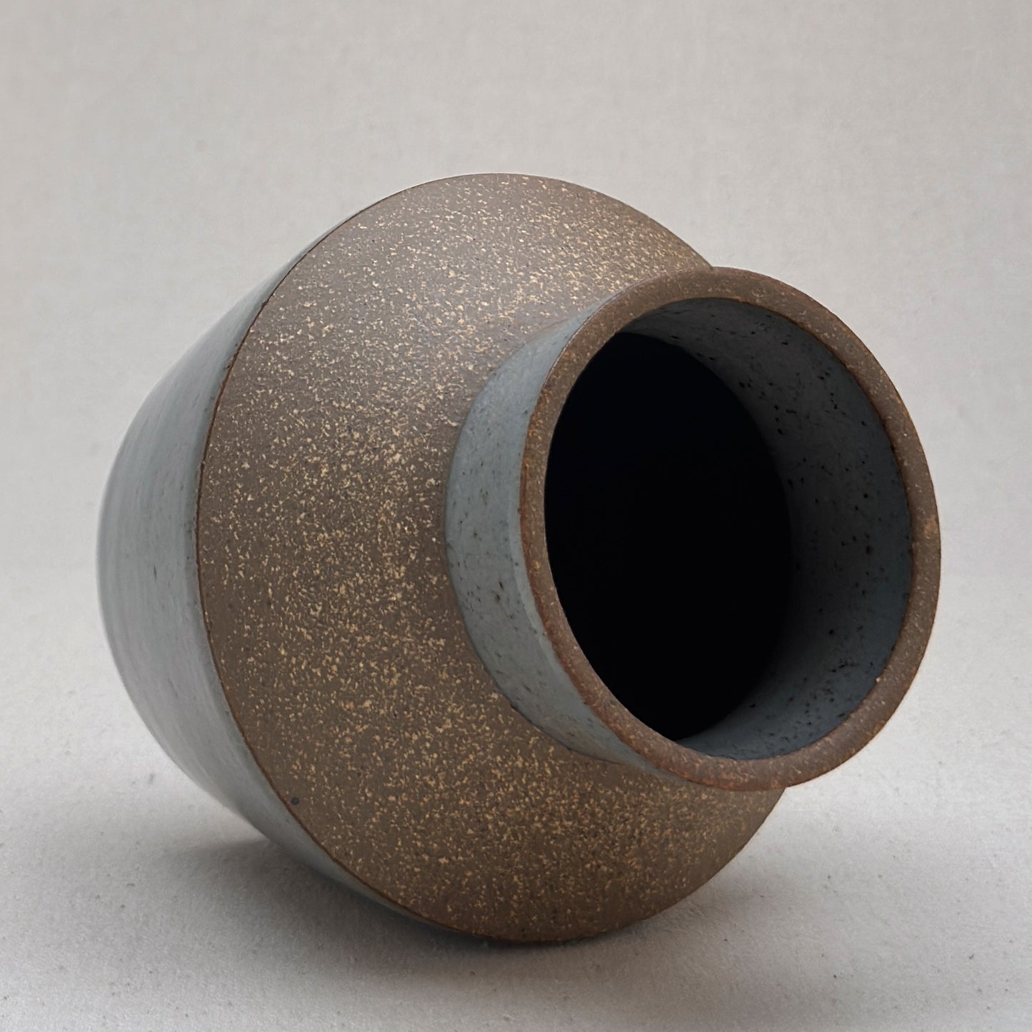 Medium Speckled Blue Angular Vase