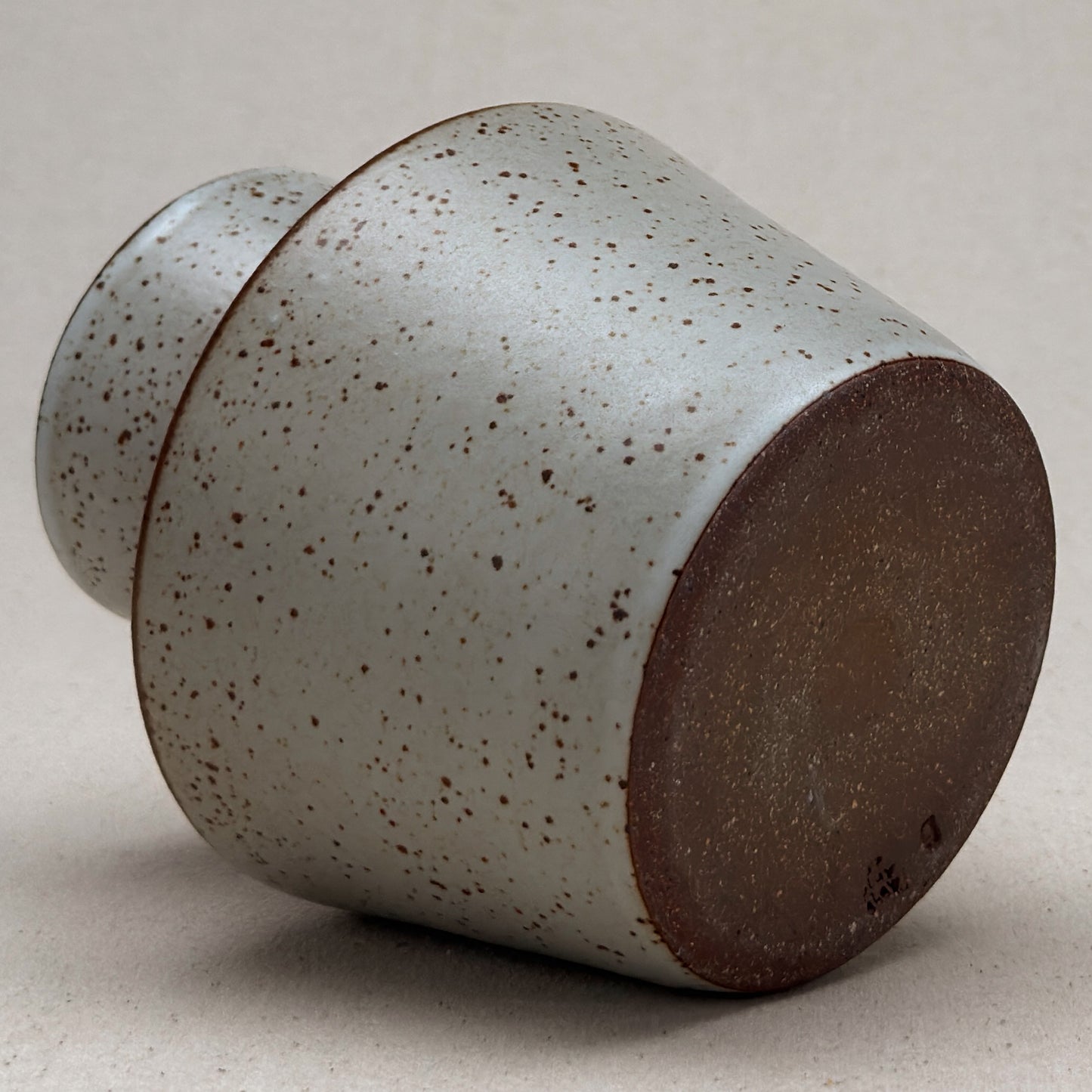 Medium Speckled White Angular Vase