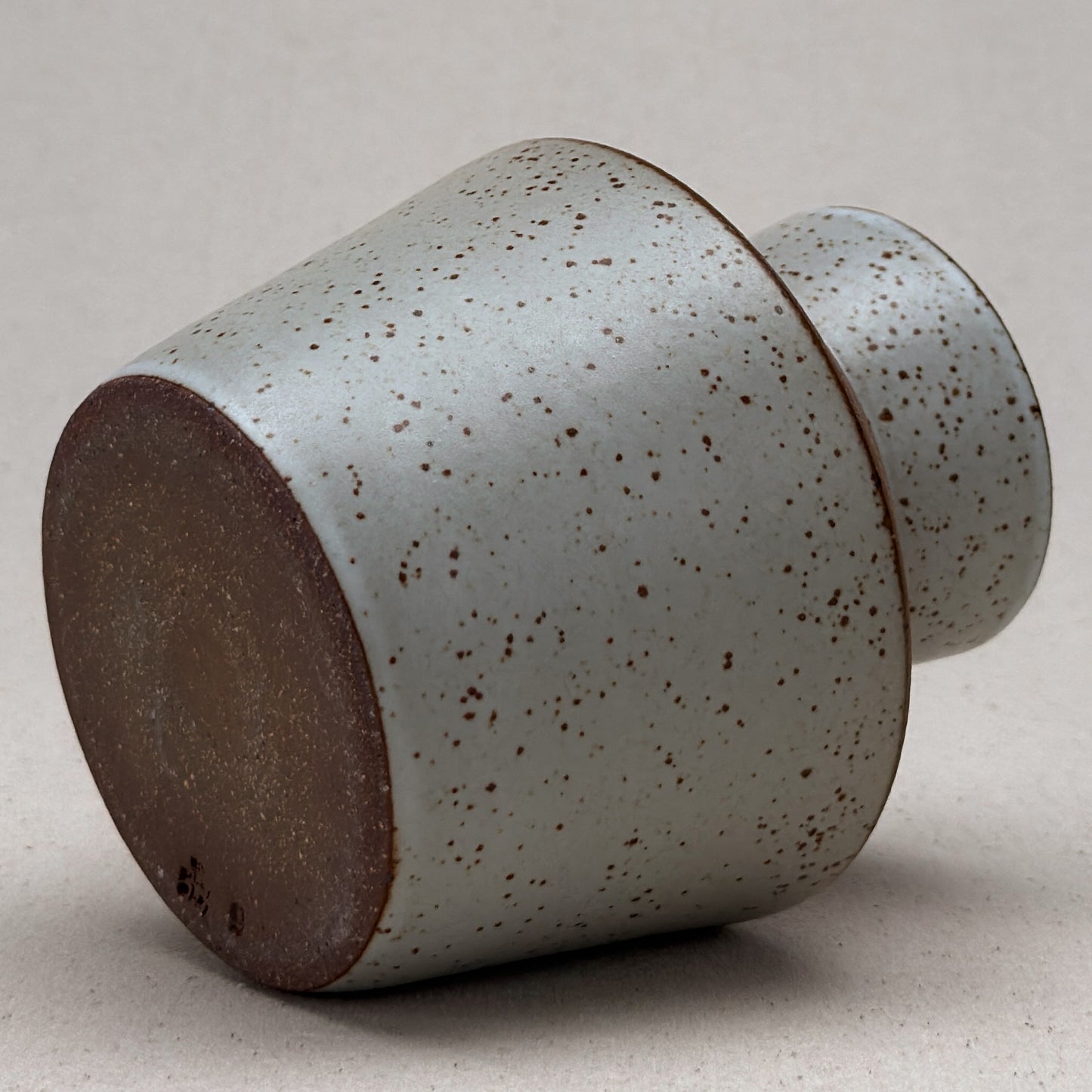 Medium Speckled White Angular Vase
