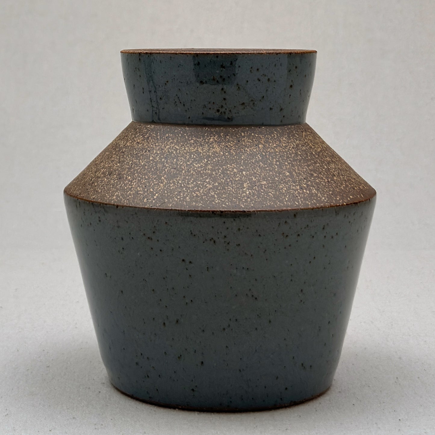 Medium Speckled Blue Angular Vase