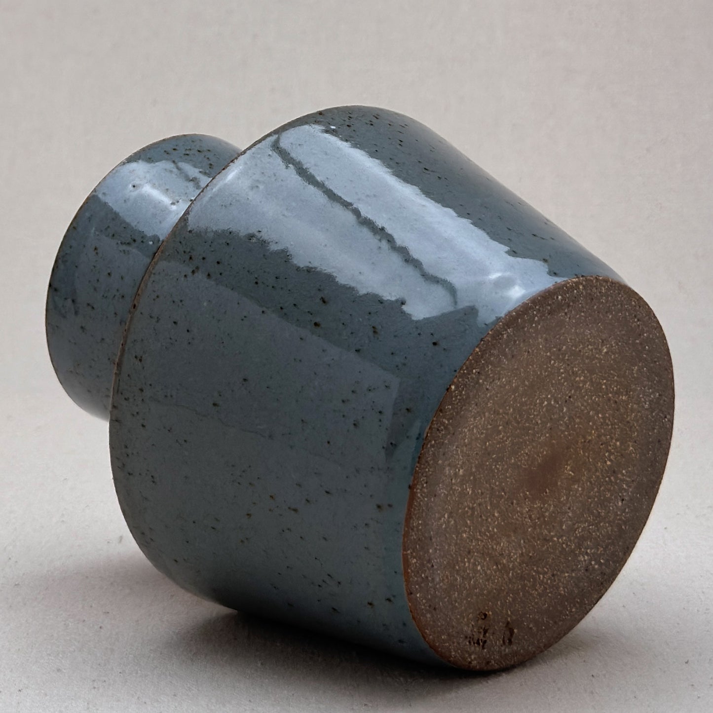 Medium Speckled Blue Angular Vase