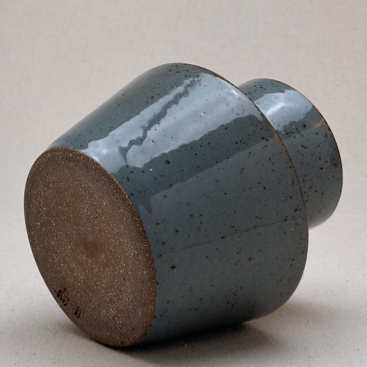 Medium Speckled Blue Angular Vase