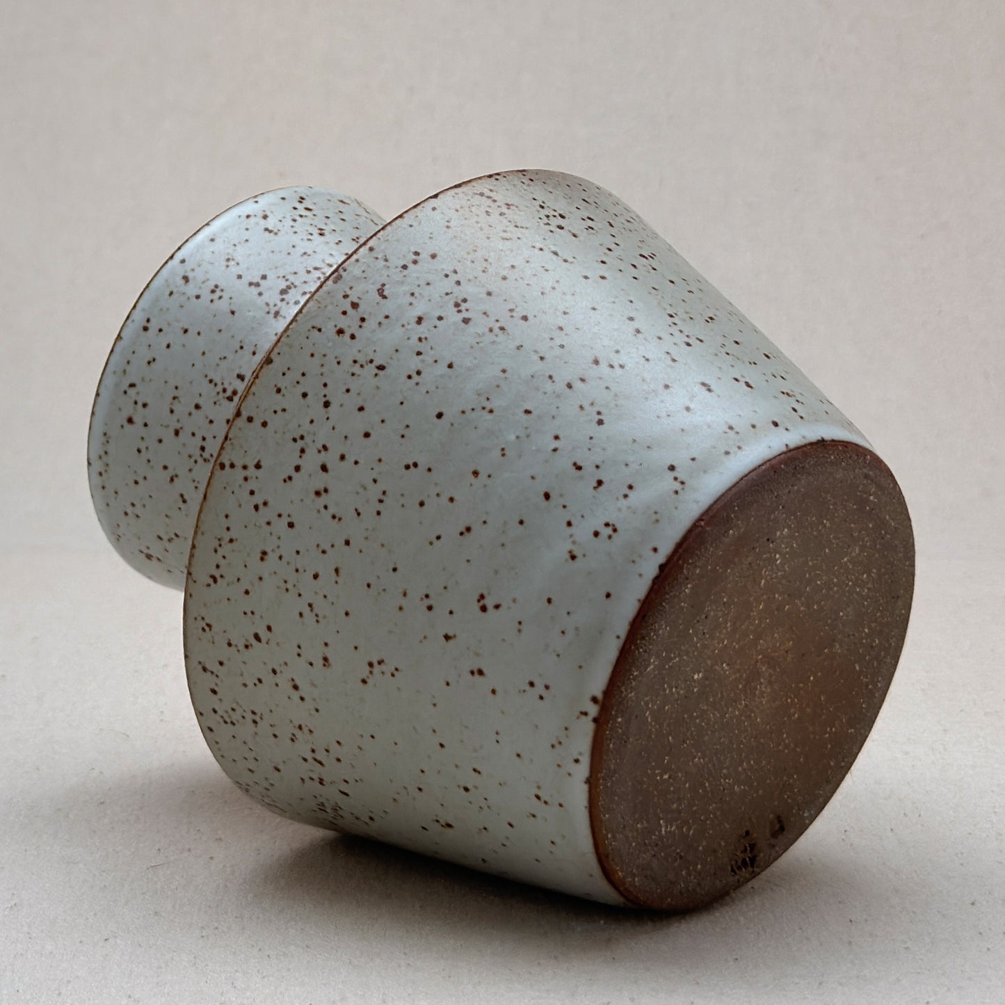 Medium Speckled White Angular Vase