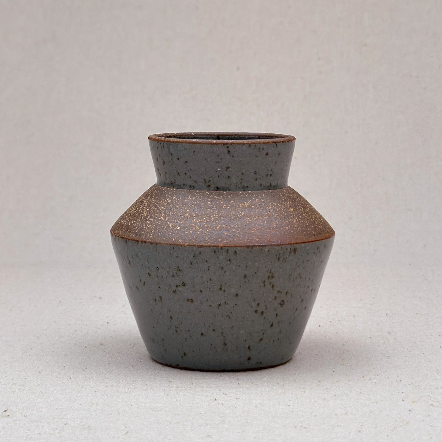 Small Speckled Blue Angular Vase
