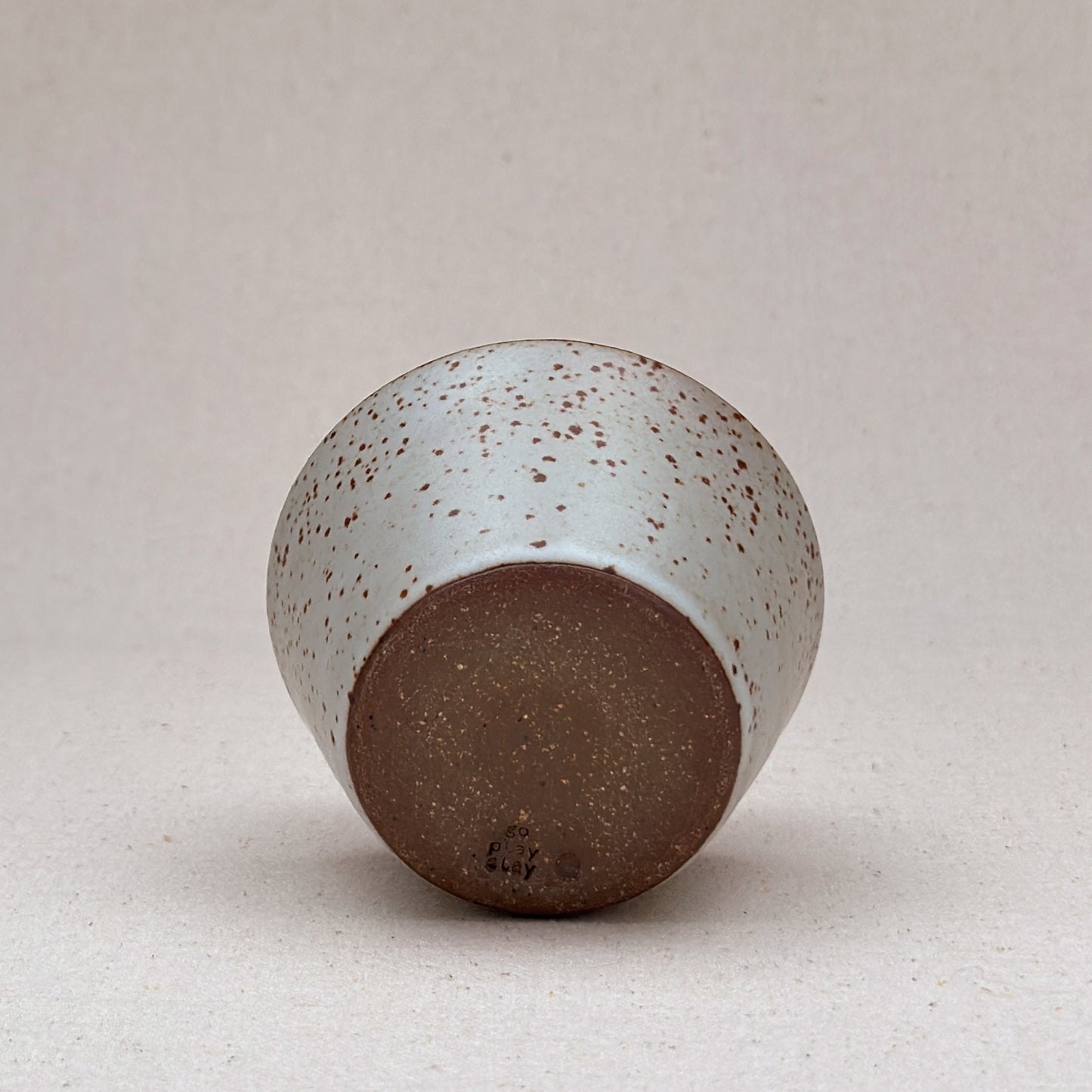 Small Speckled White Angular Vase