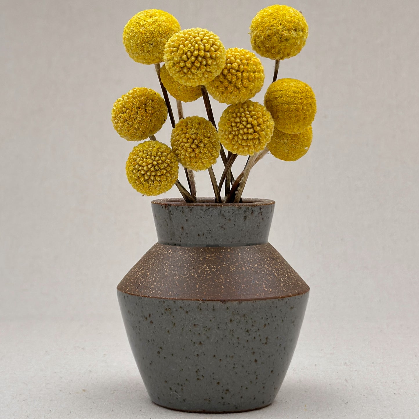 Small Speckled Blue Angular Vase