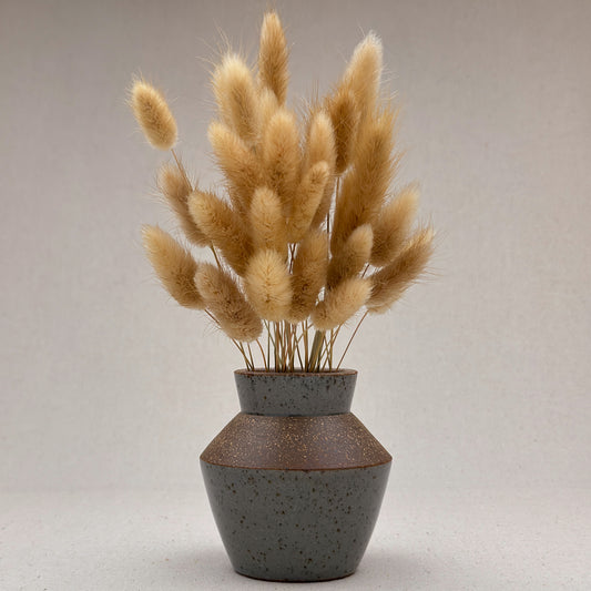 Small Speckled Blue Angular Vase