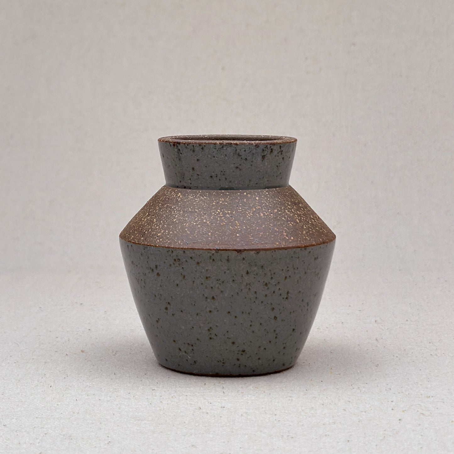 Small Speckled Blue Angular Vase