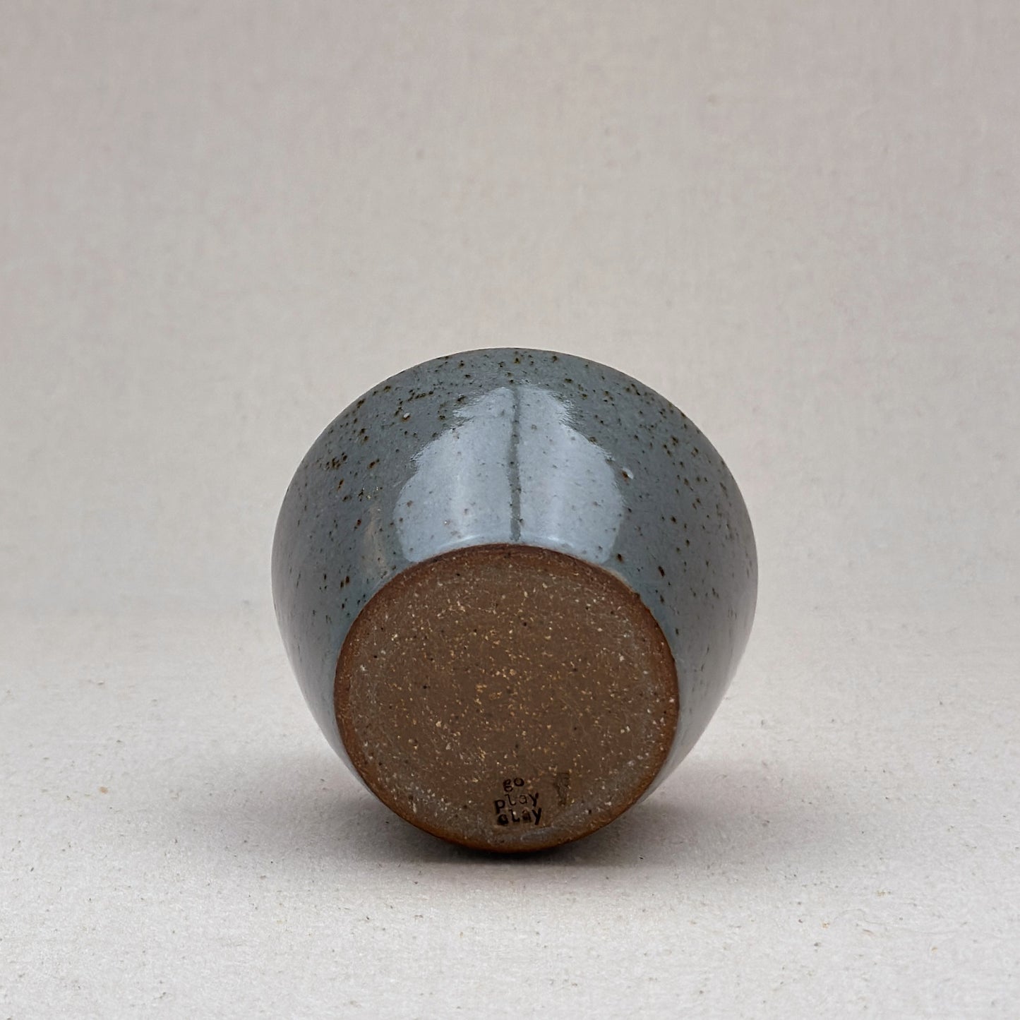 Small Speckled Blue Angular Vase