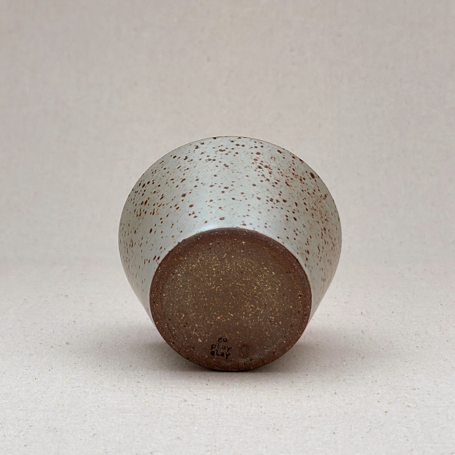 Small Speckled White Angular Vase