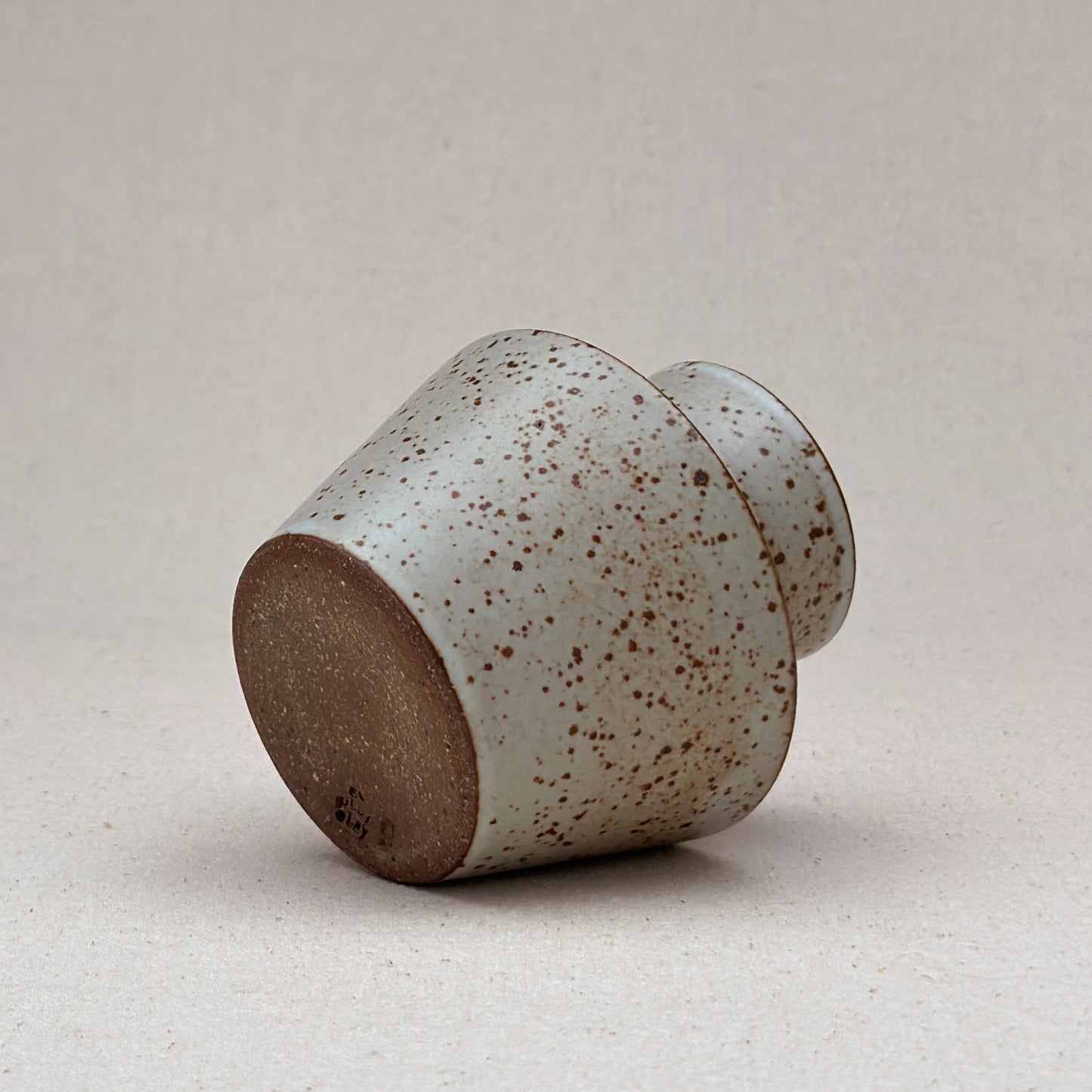 Small Speckled White Angular Vase