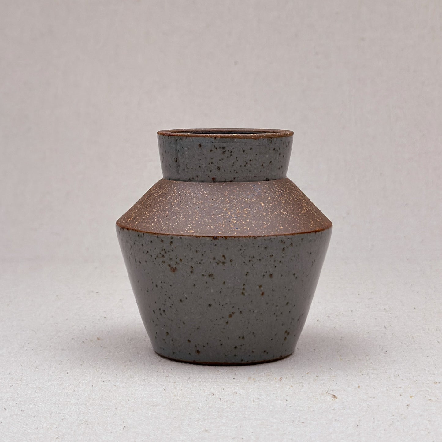Small Speckled Blue Angular Vase