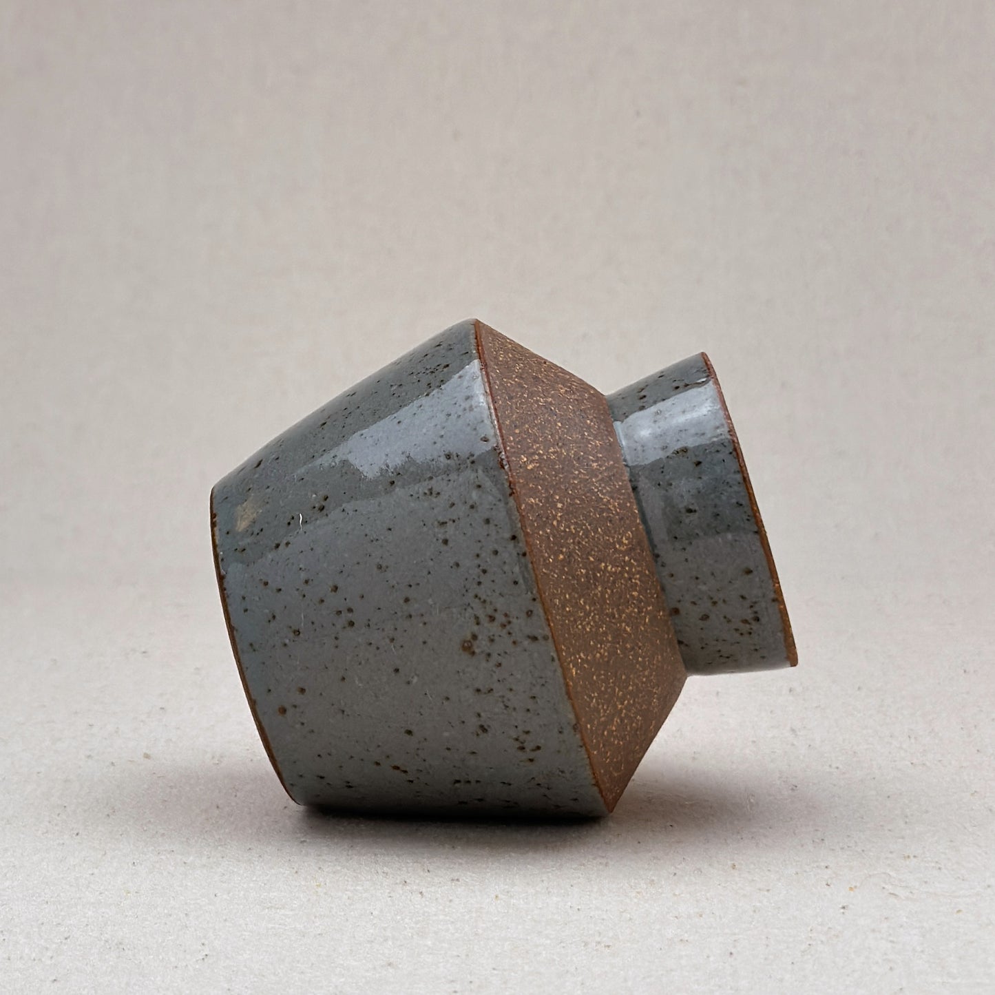 Small Speckled Blue Angular Vase