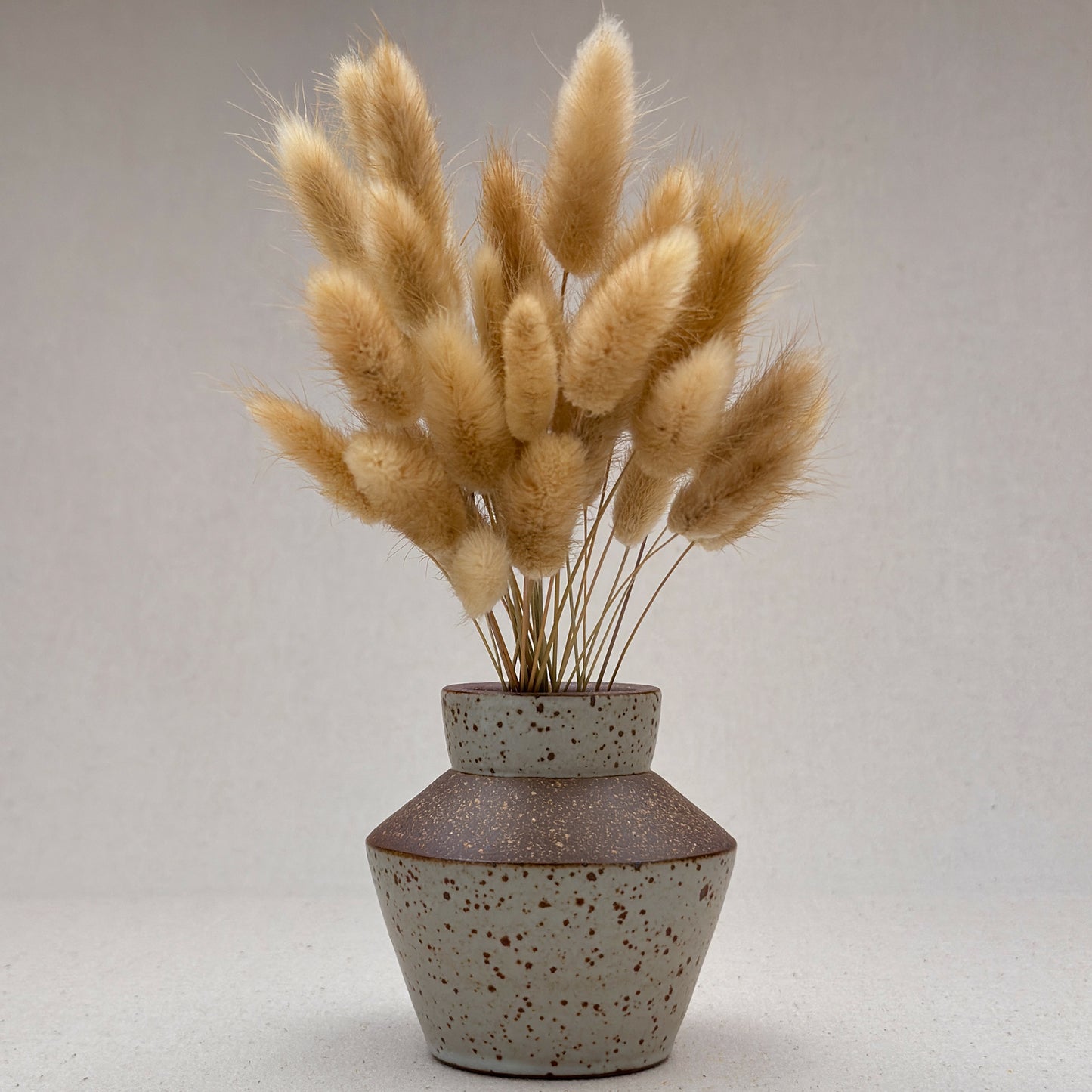 Small Speckled White Angular Vase