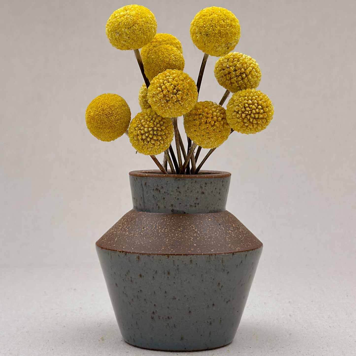 Small Speckled Blue Angular Vase