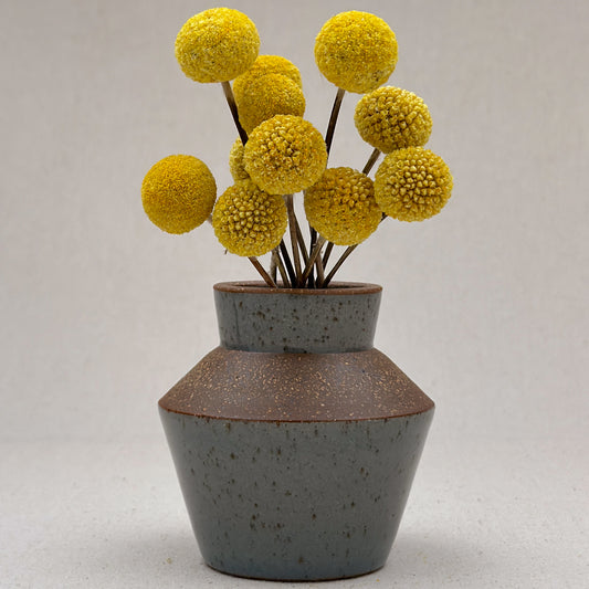 Small Speckled Blue Angular Vase