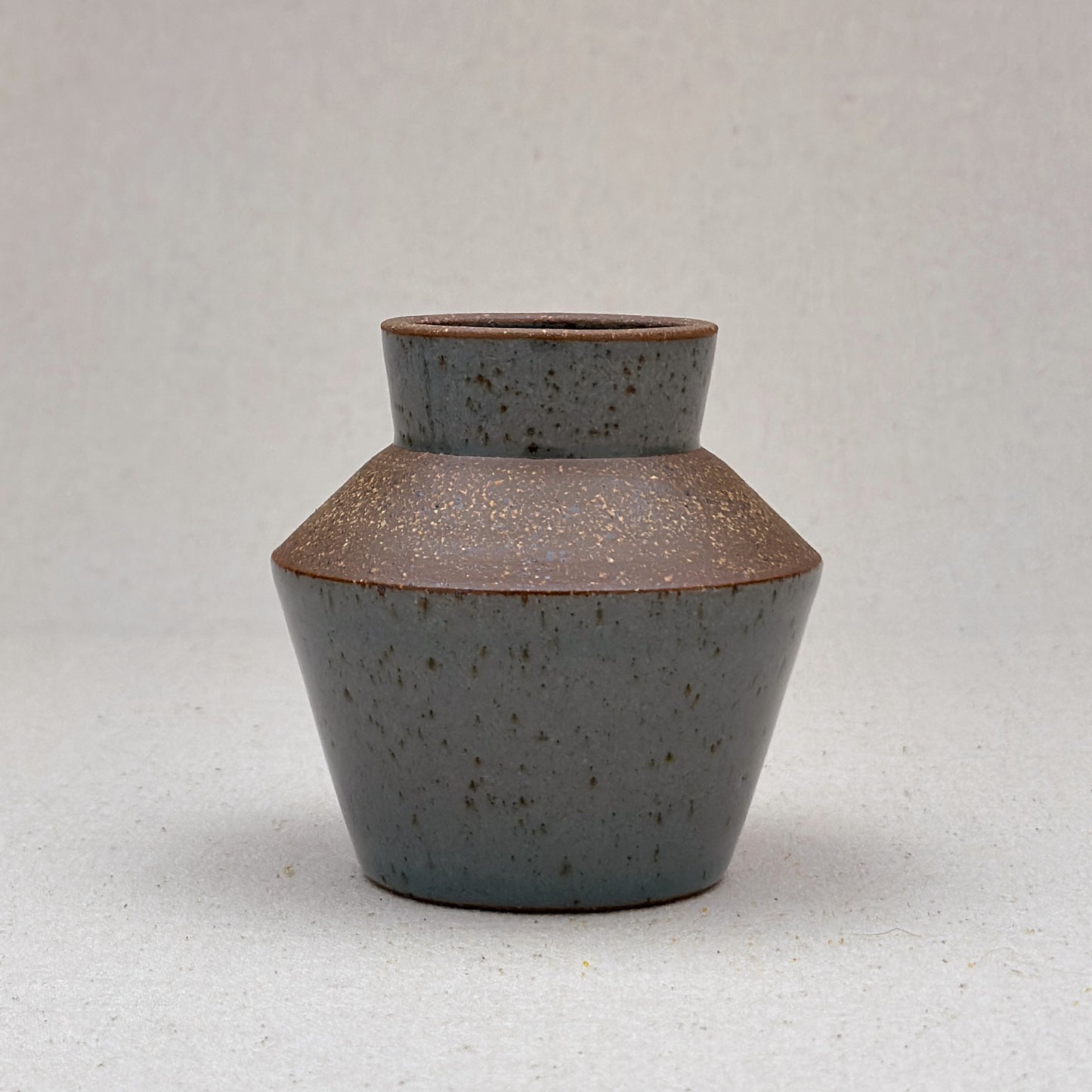 Small Speckled Blue Angular Vase