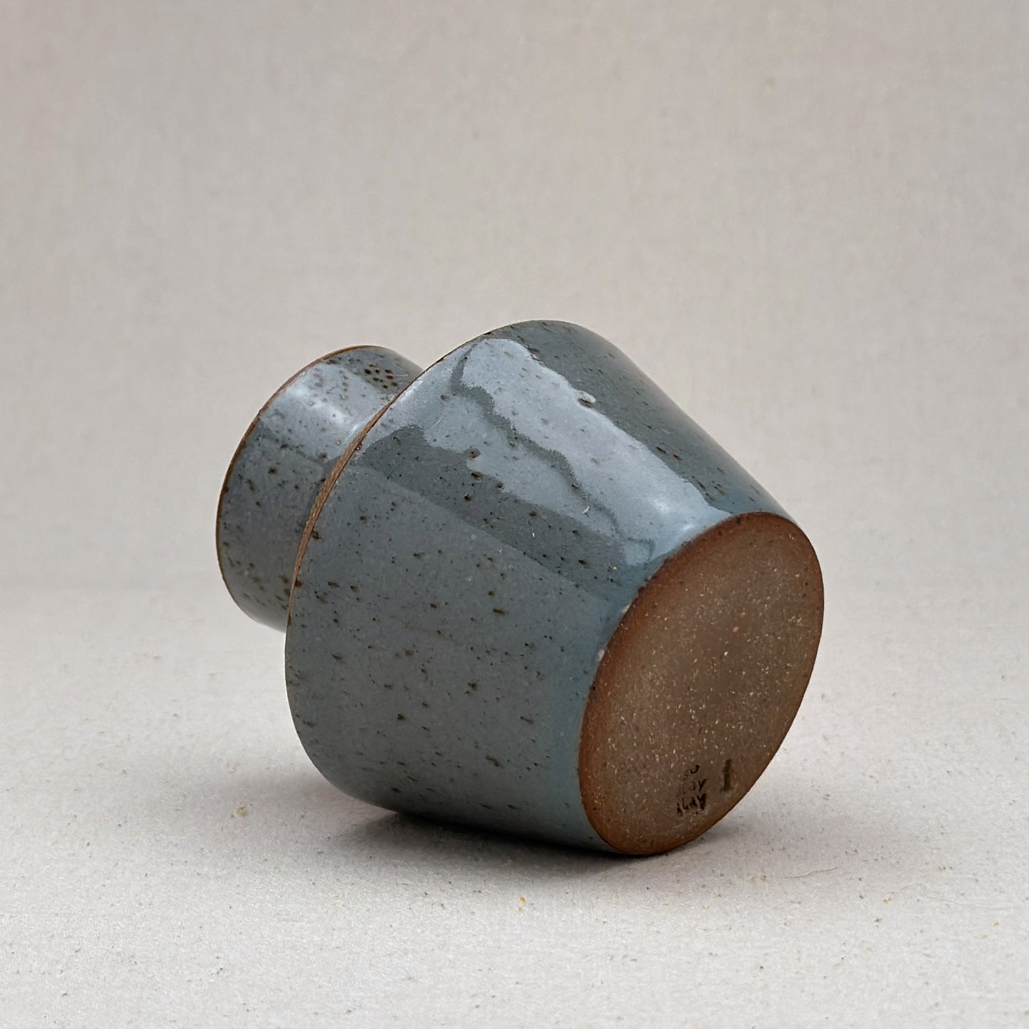 Small Speckled Blue Angular Vase