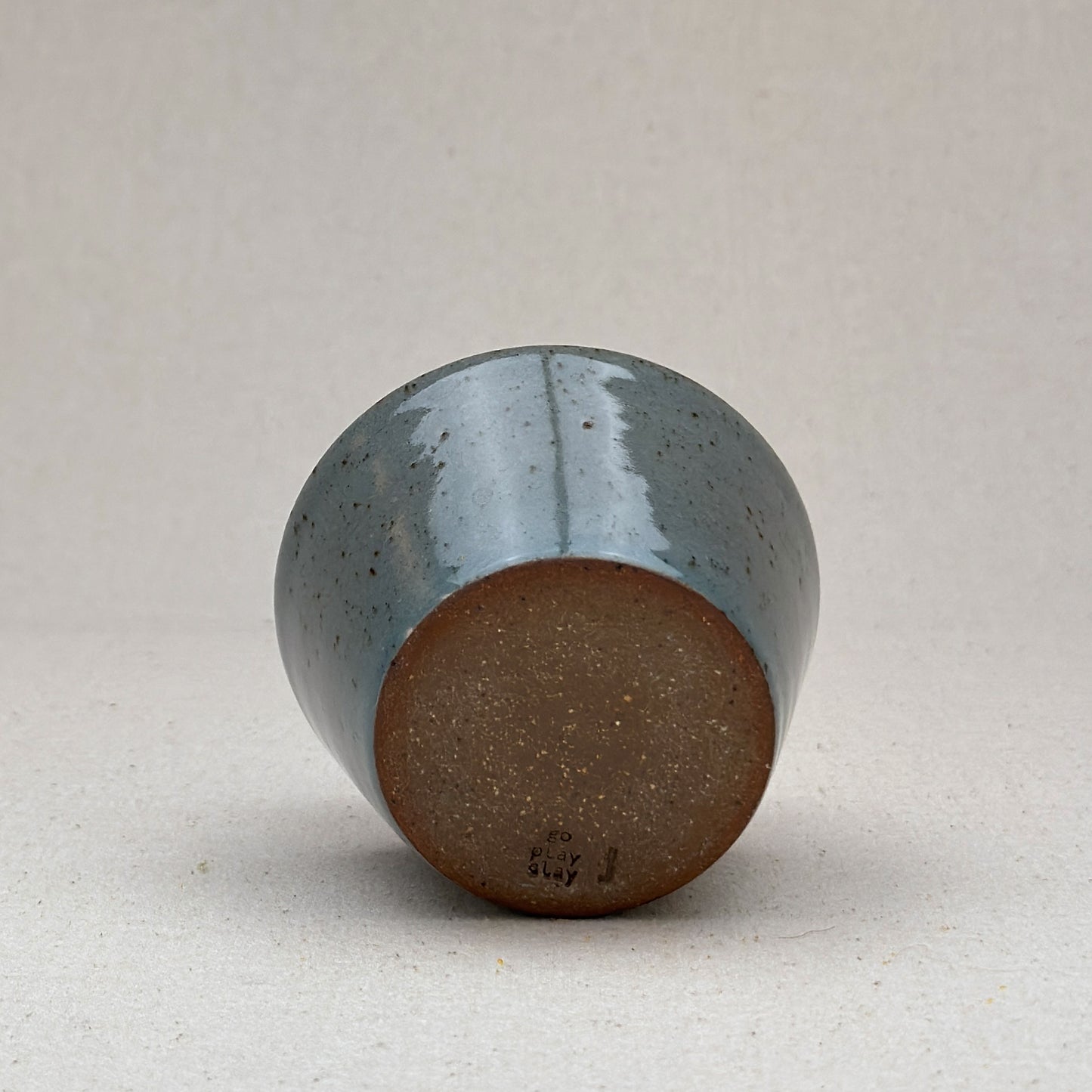 Small Speckled Blue Angular Vase