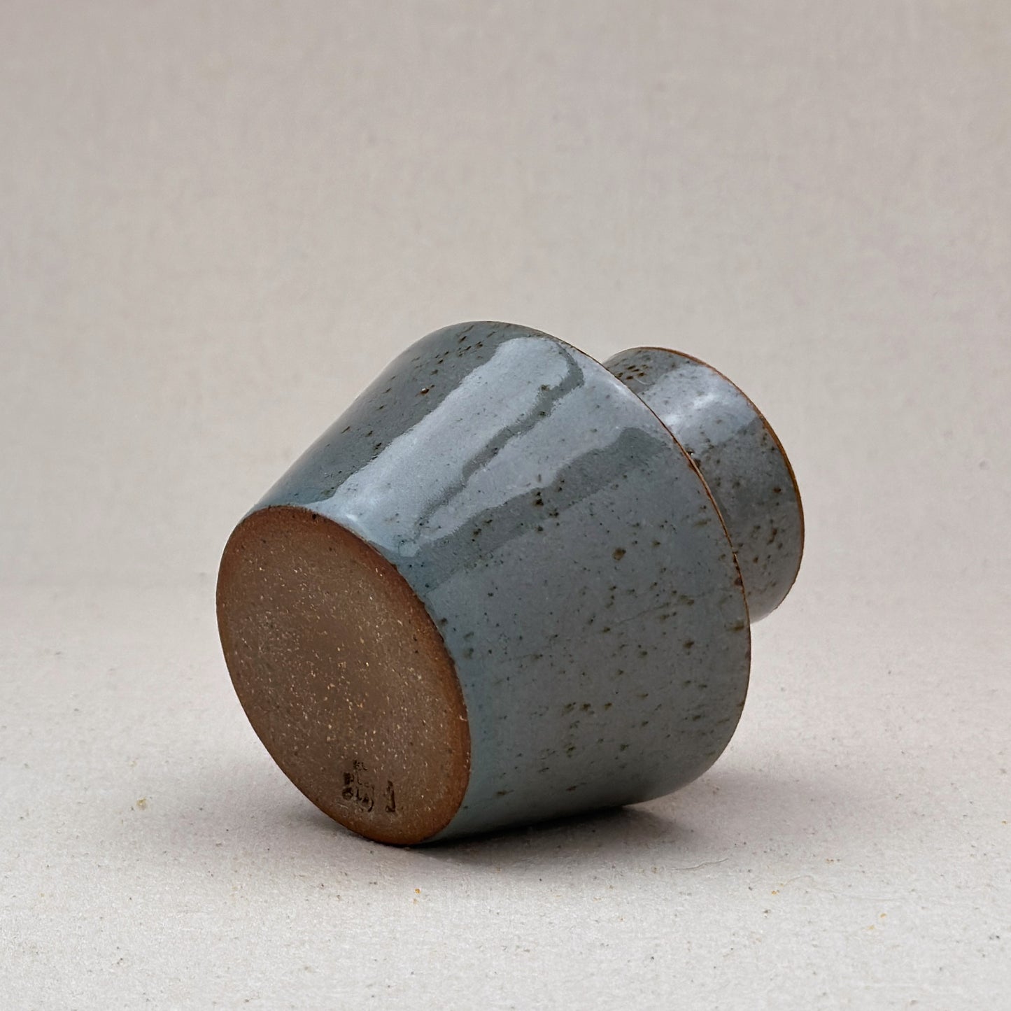 Small Speckled Blue Angular Vase