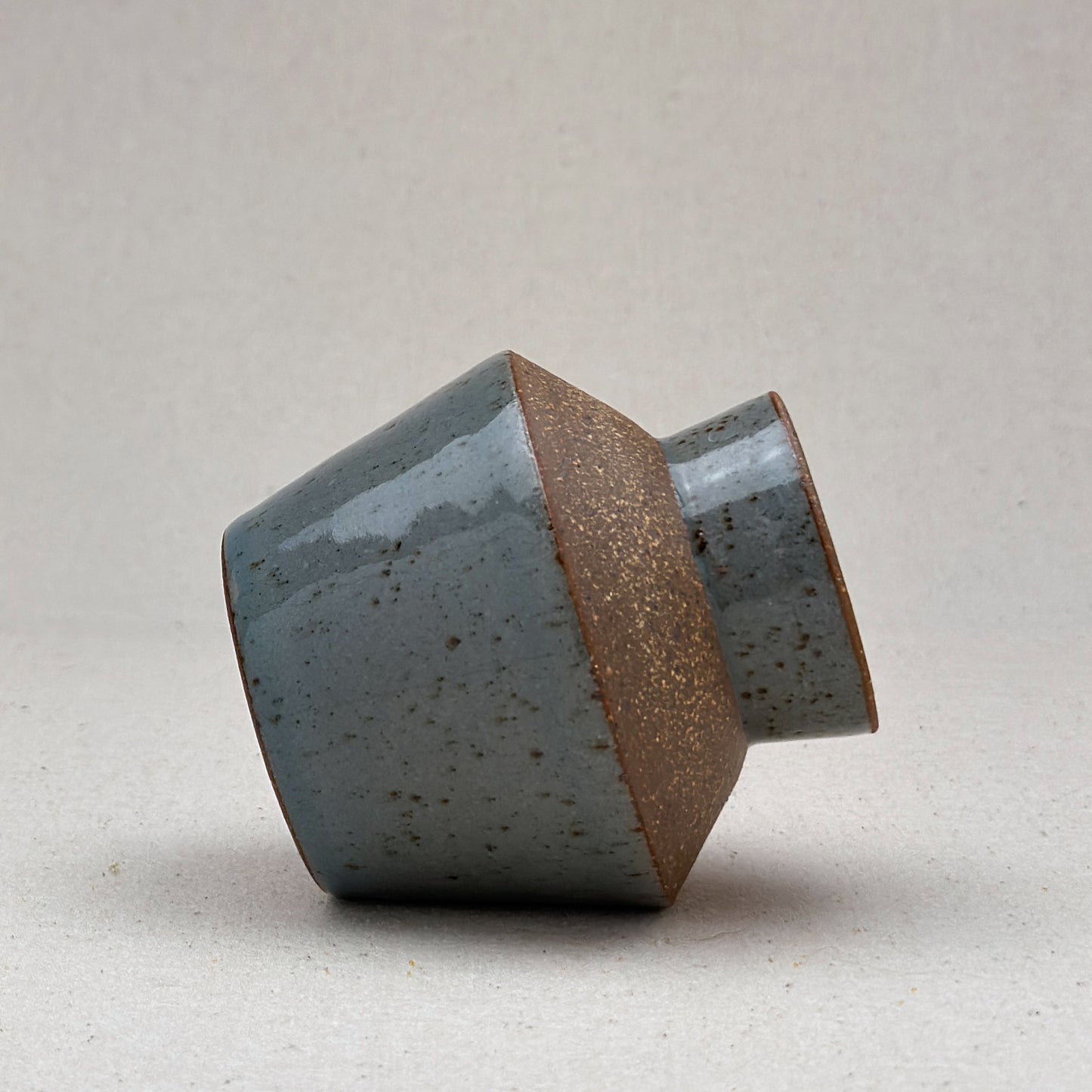 Small Speckled Blue Angular Vase