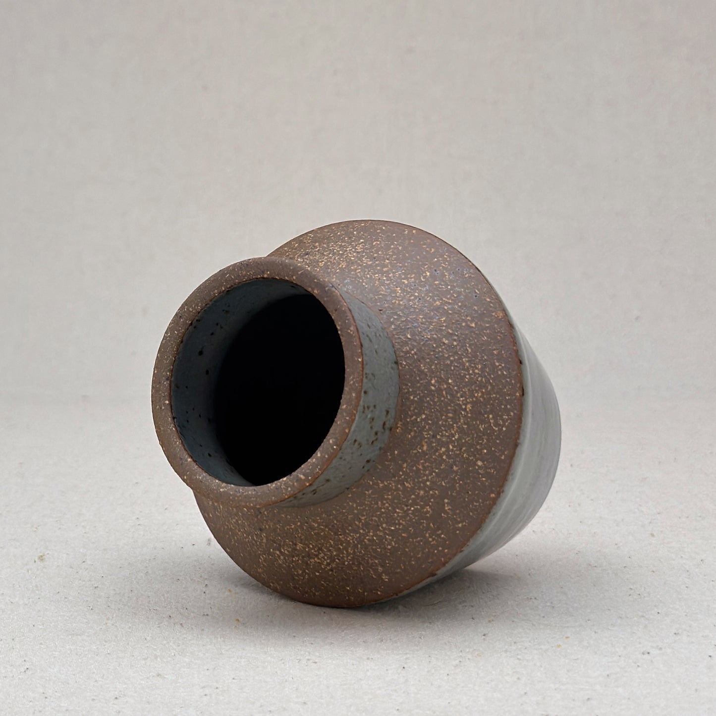 Small Speckled Blue Angular Vase