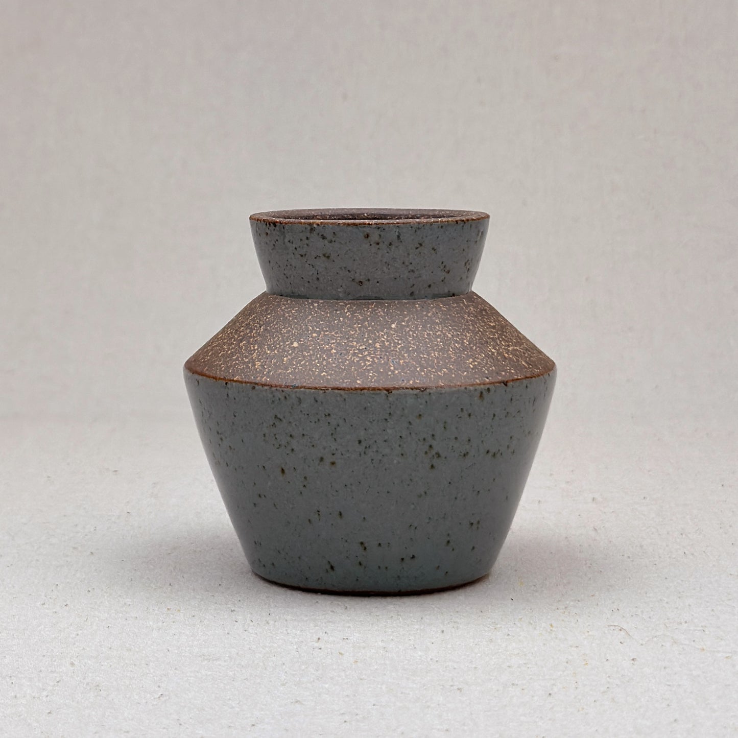 Small Speckled Blue Angular Vase