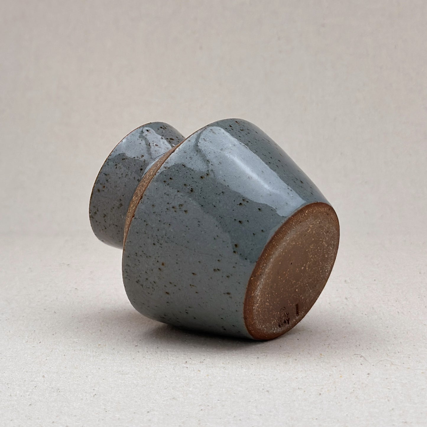 Small Speckled Blue Angular Vase