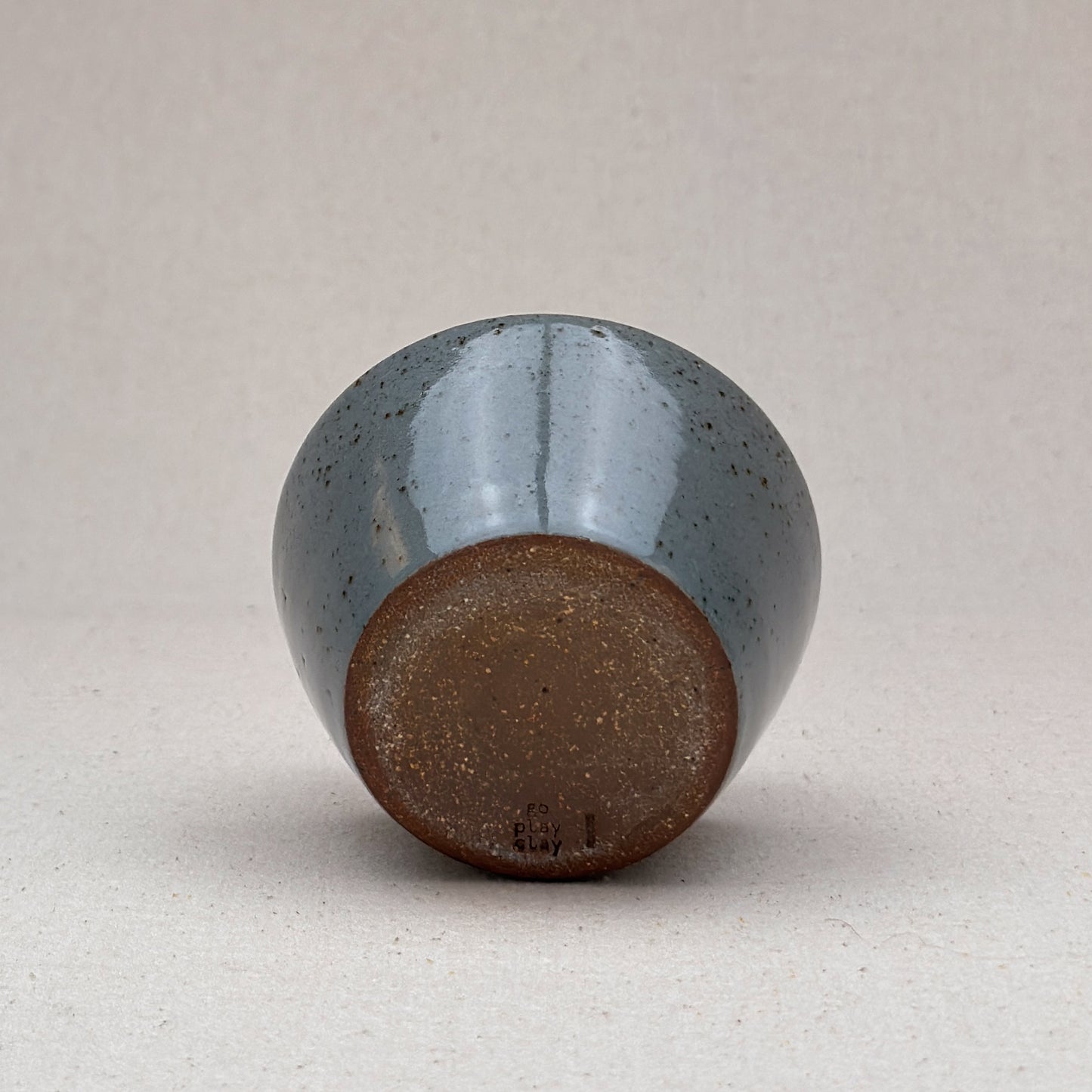 Small Speckled Blue Angular Vase