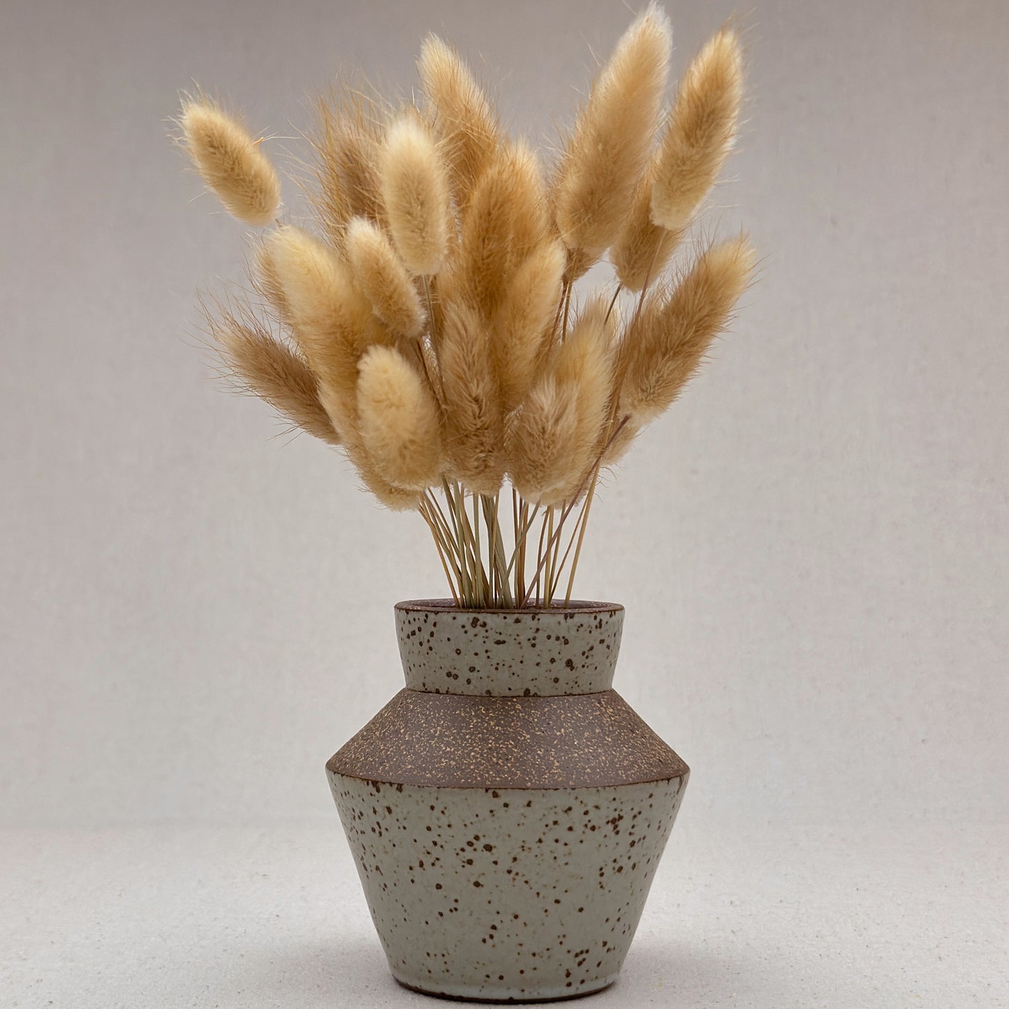 Small Speckled White Angular Vase