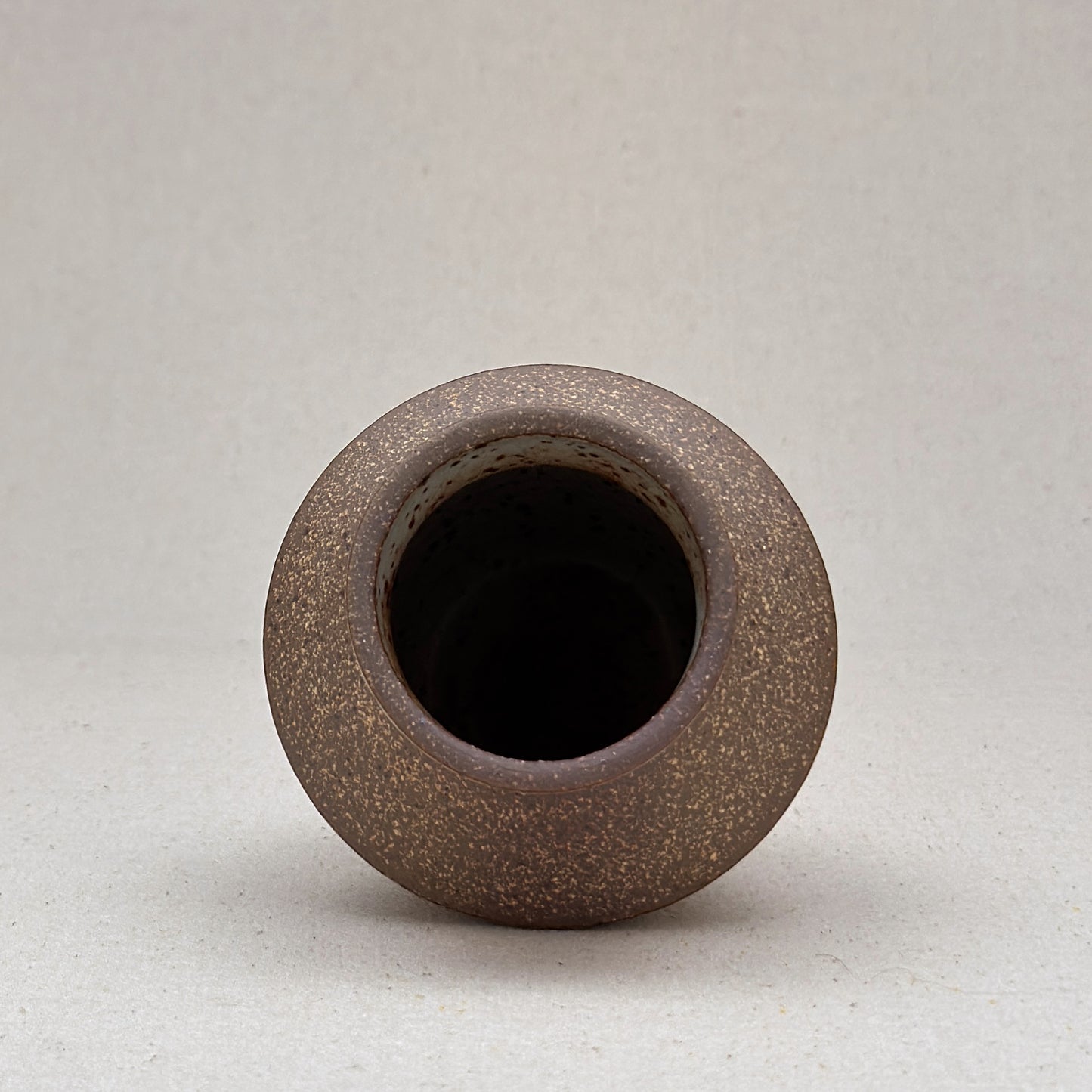 Small Speckled White Angular Vase