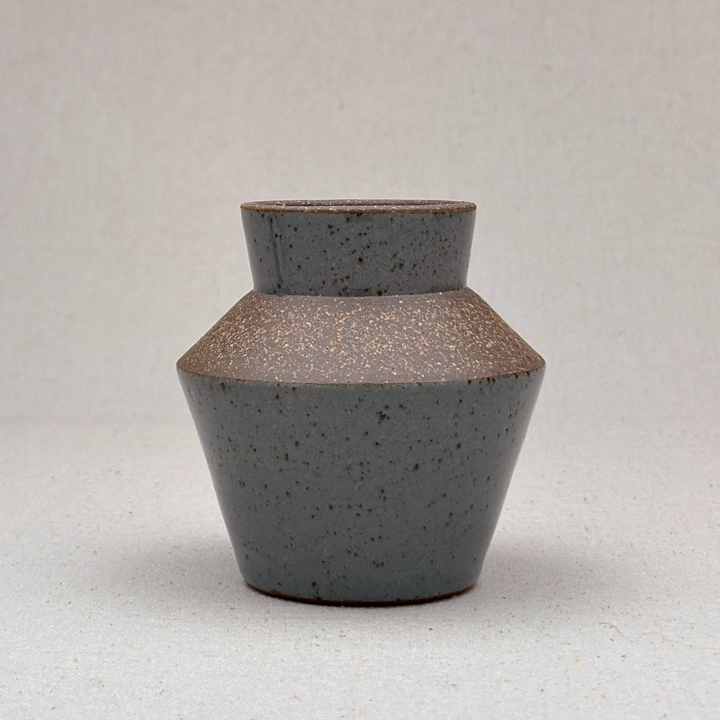 Small Speckled Blue Angular Vase