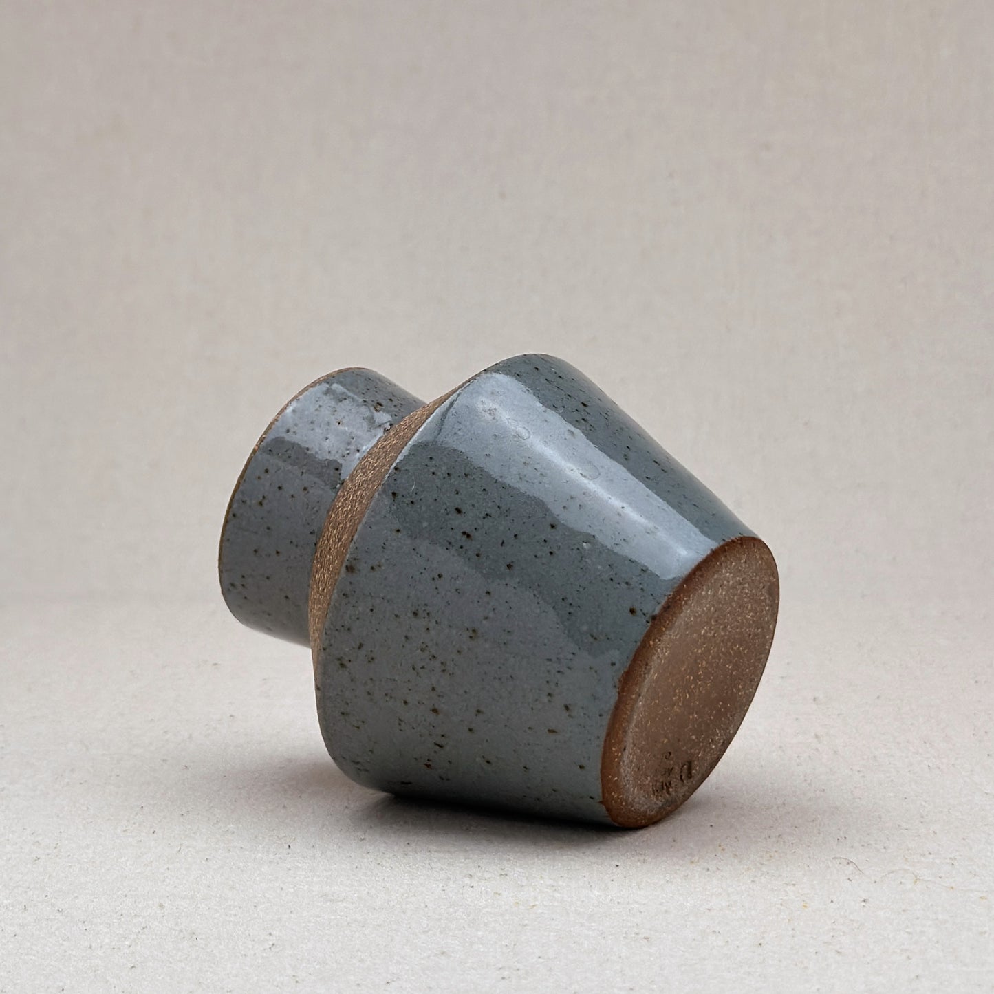 Small Speckled Blue Angular Vase