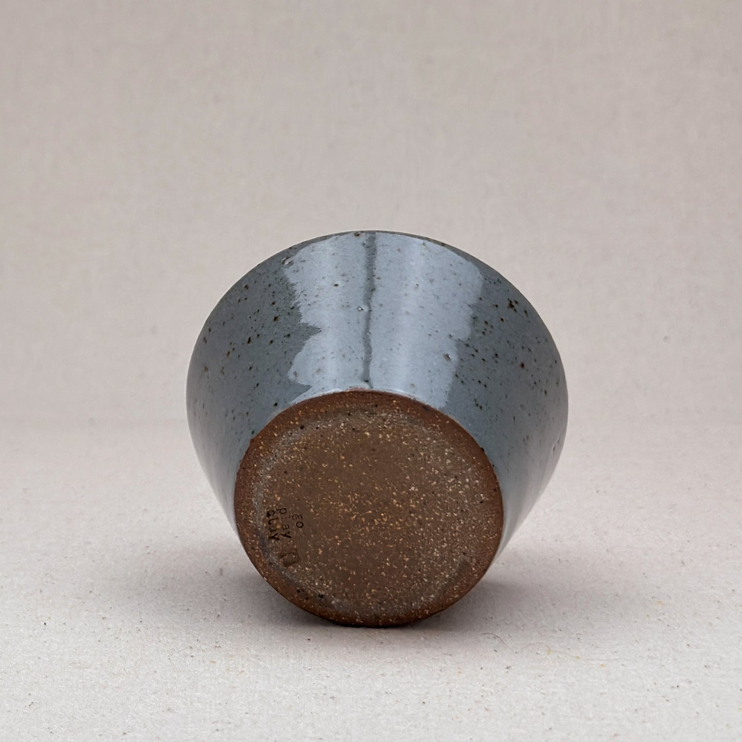 Small Speckled Blue Angular Vase