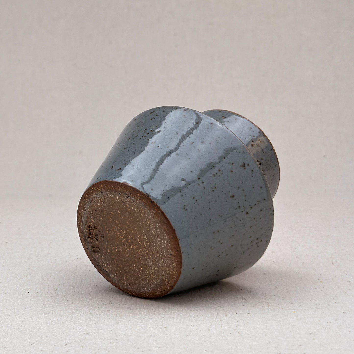 Small Speckled Blue Angular Vase