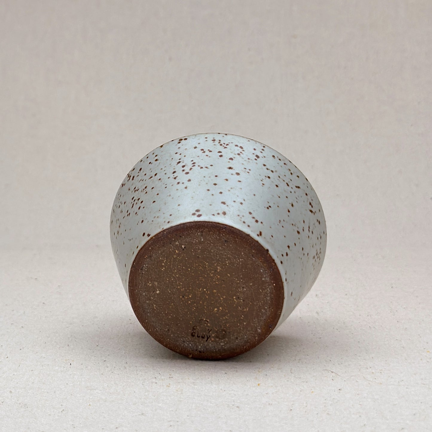 Small Speckled White Angular Vase