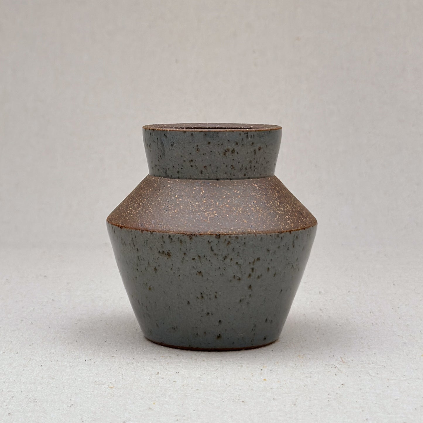 Small Speckled Blue Angular Vase