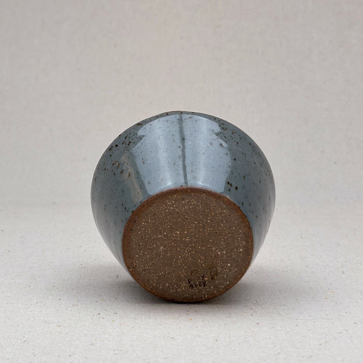 Small Speckled Blue Angular Vase