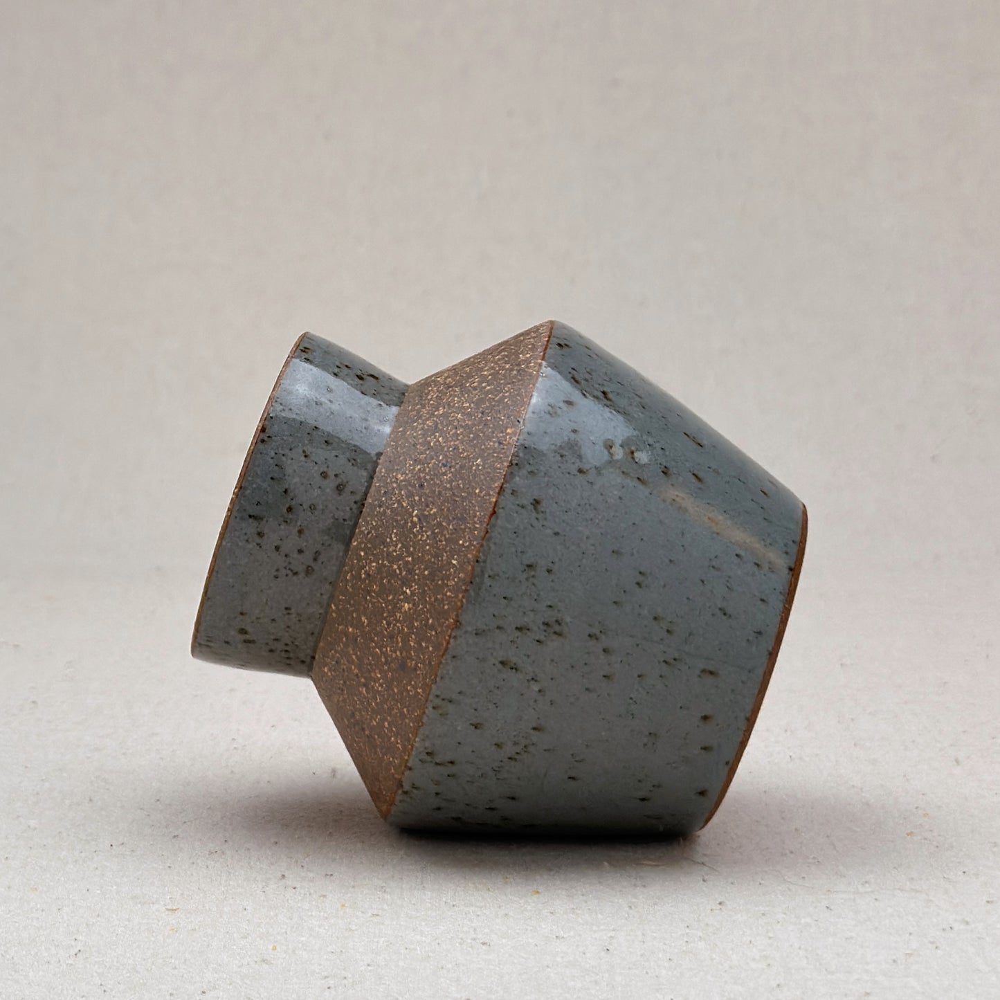 Small Speckled Blue Angular Vase